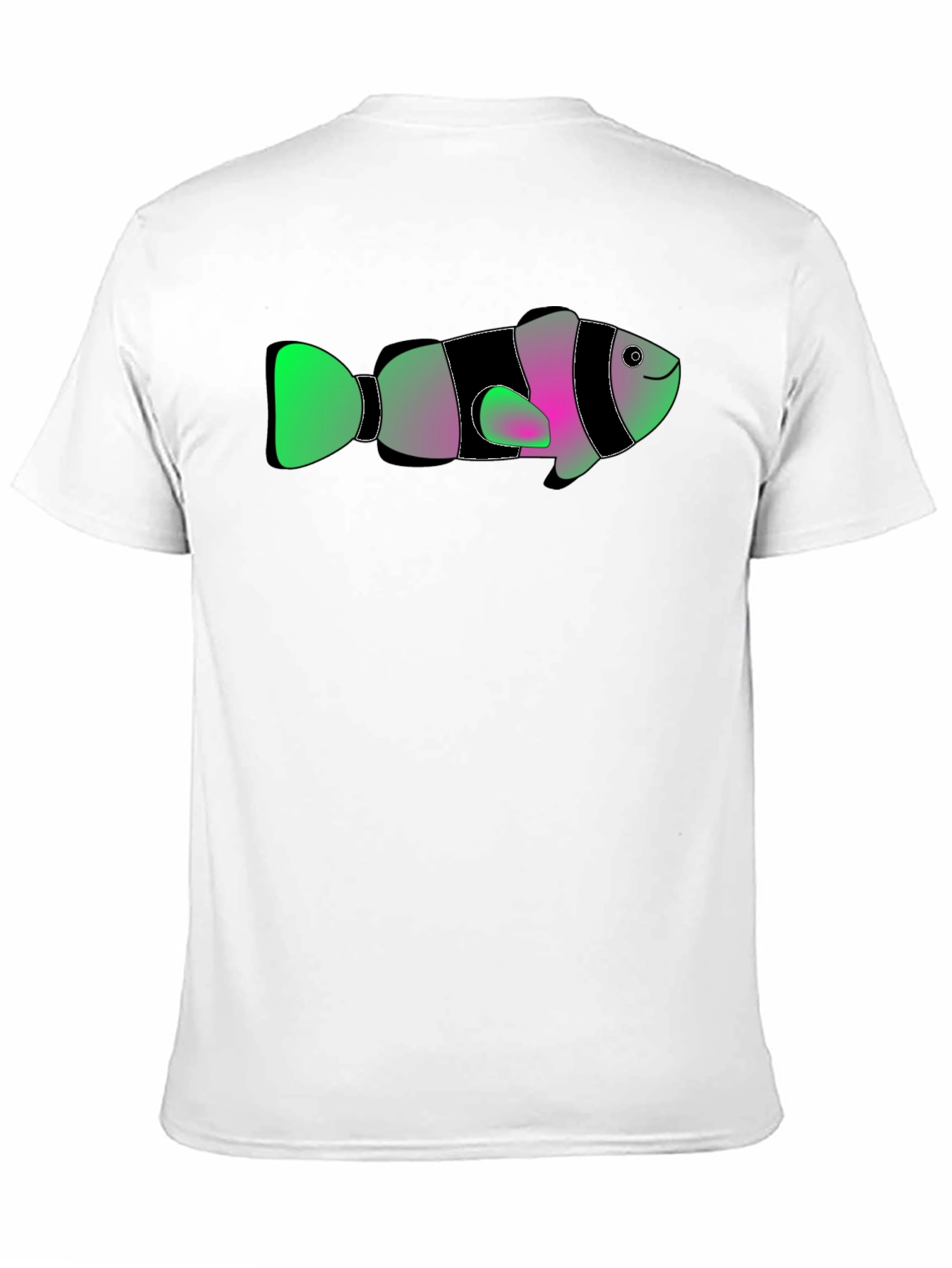 Funky Fish Graphic Tee - Soft Black Cotton T-Shirt