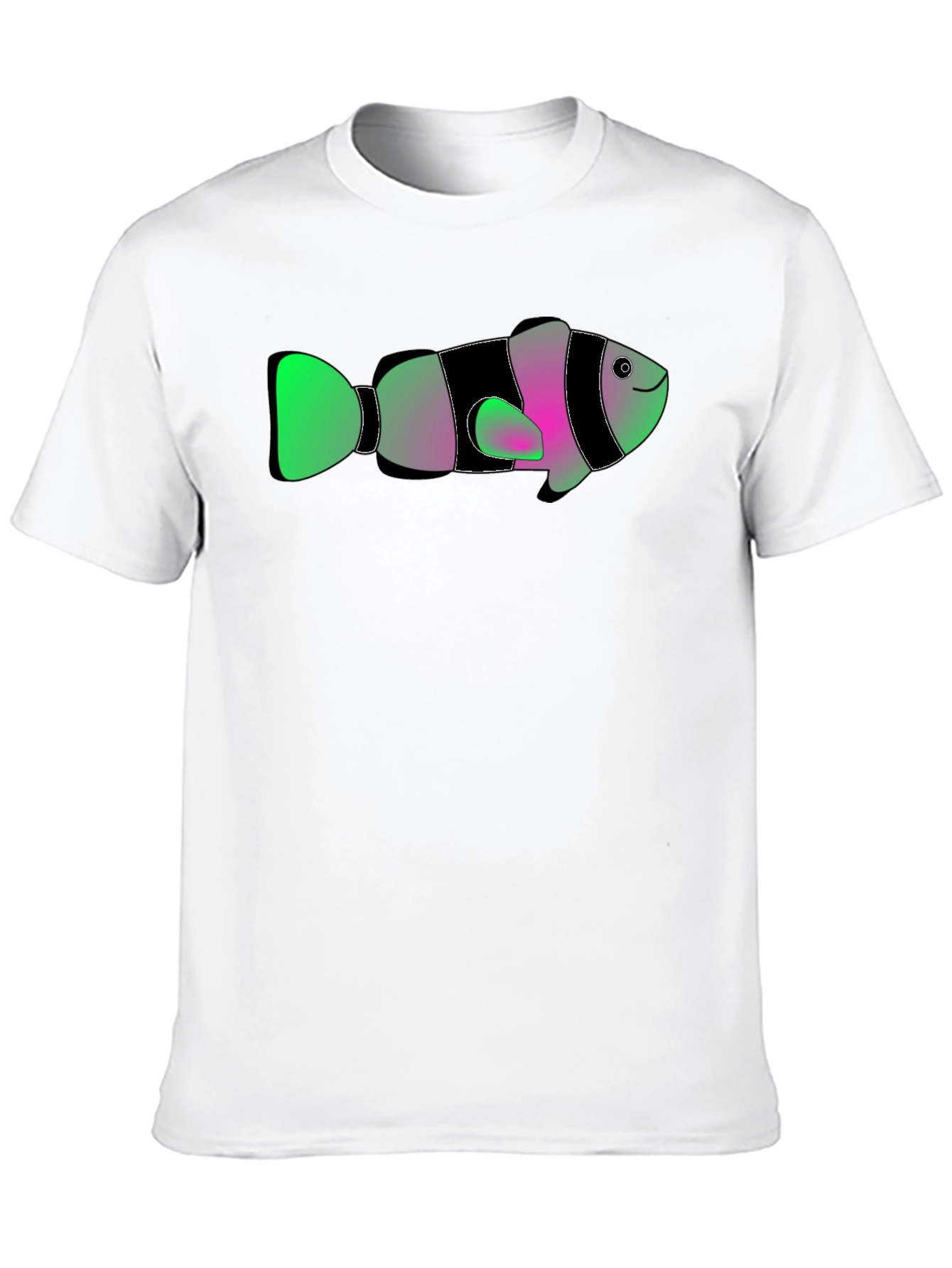 Funky Fish Graphic Tee - Soft Black Cotton T-Shirt