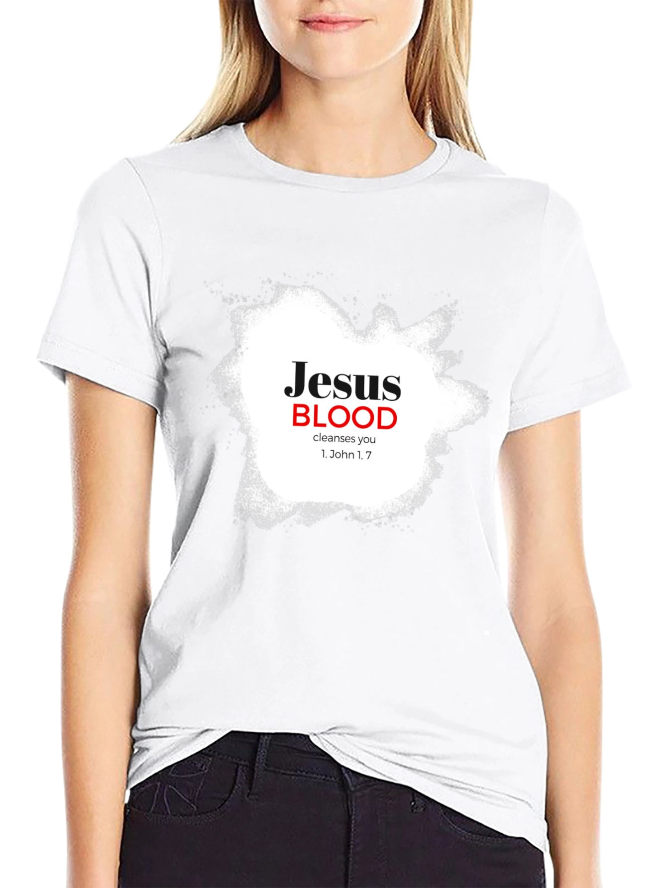Jesus Blood Cleanses You Black T-Shirt