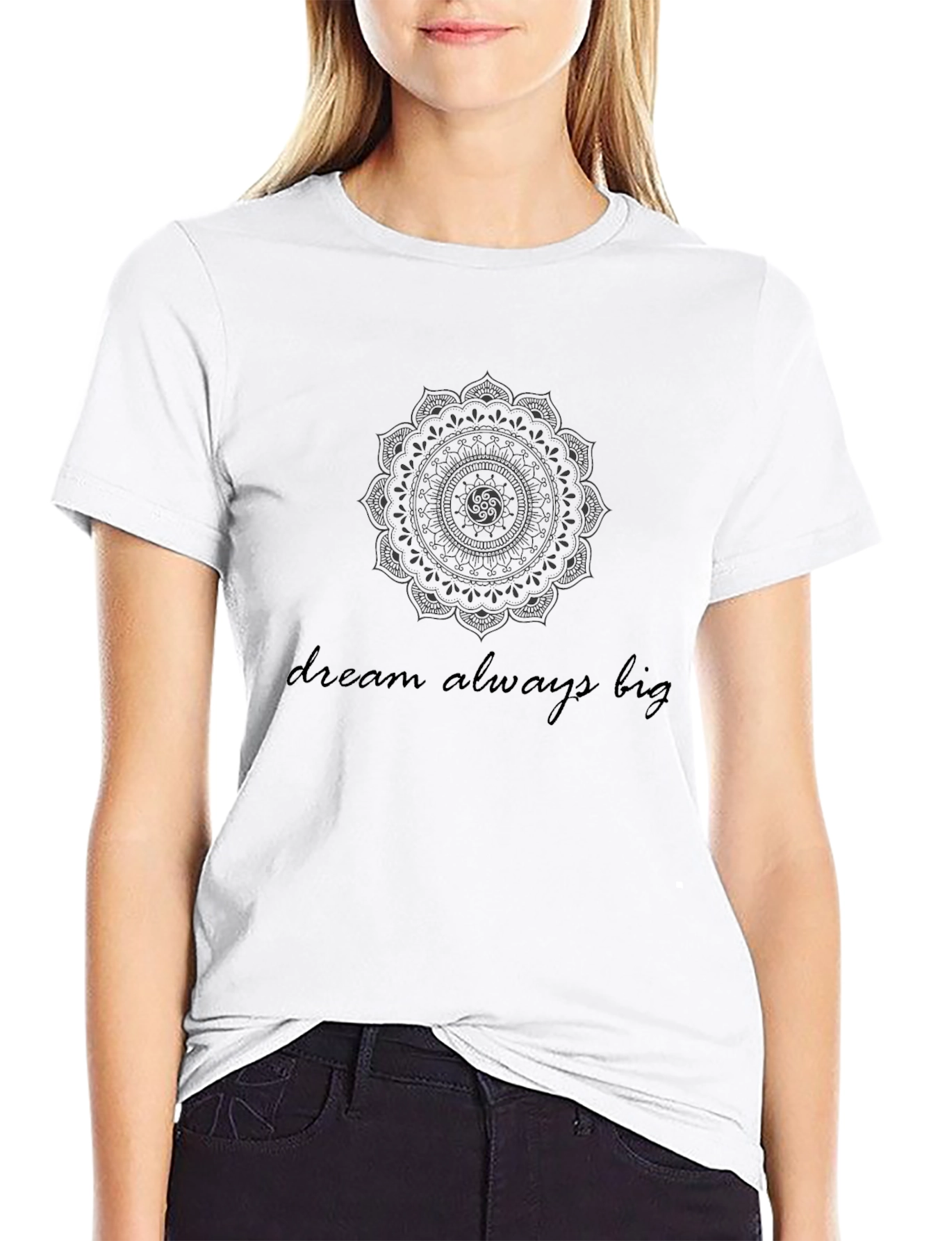 Dream Big Graphic Black Tee