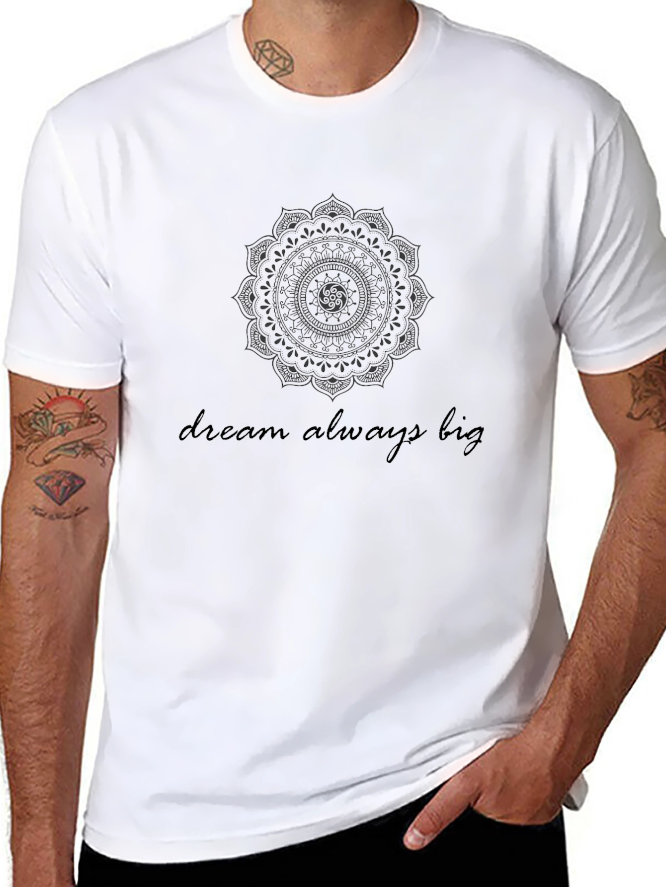 Dream Big Graphic Black Tee