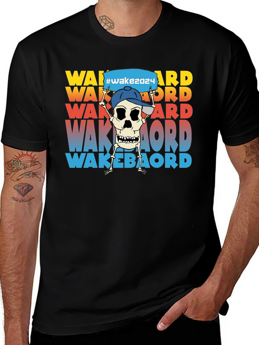 Wakeboard Skeleton Graphic T-Shirt - Unisex Tee
