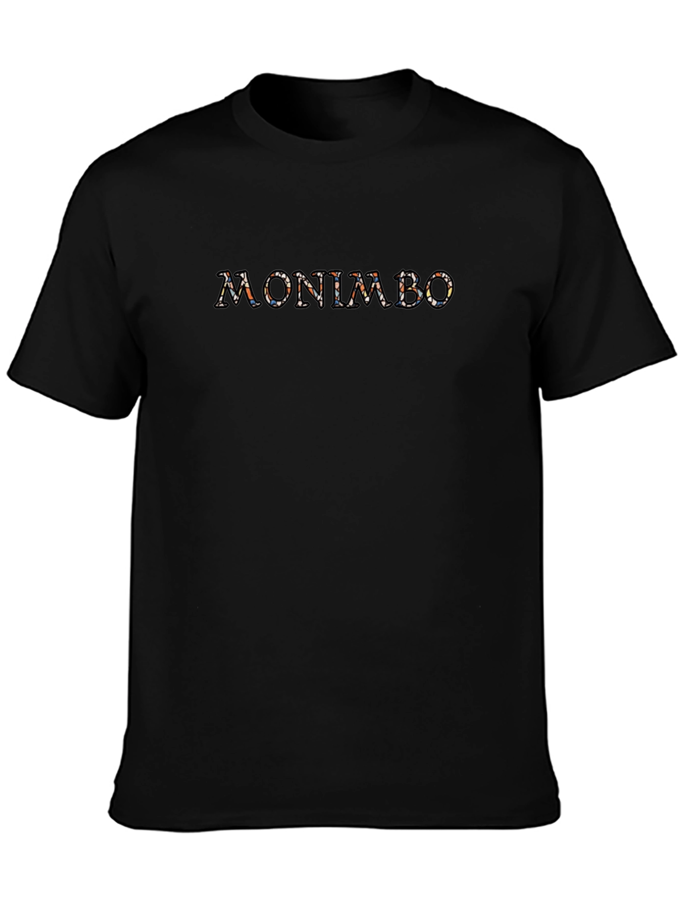 MONIMBO Graphic Print Tee - Black Cotton Casual Shirt