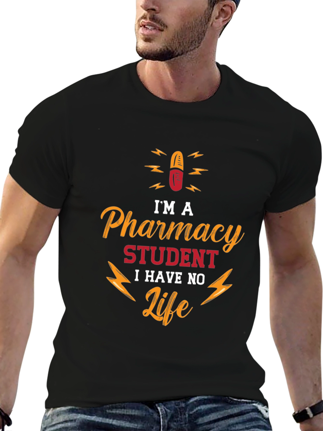 Pharmacy Student No Life T-Shirt - Funny College Apparel
