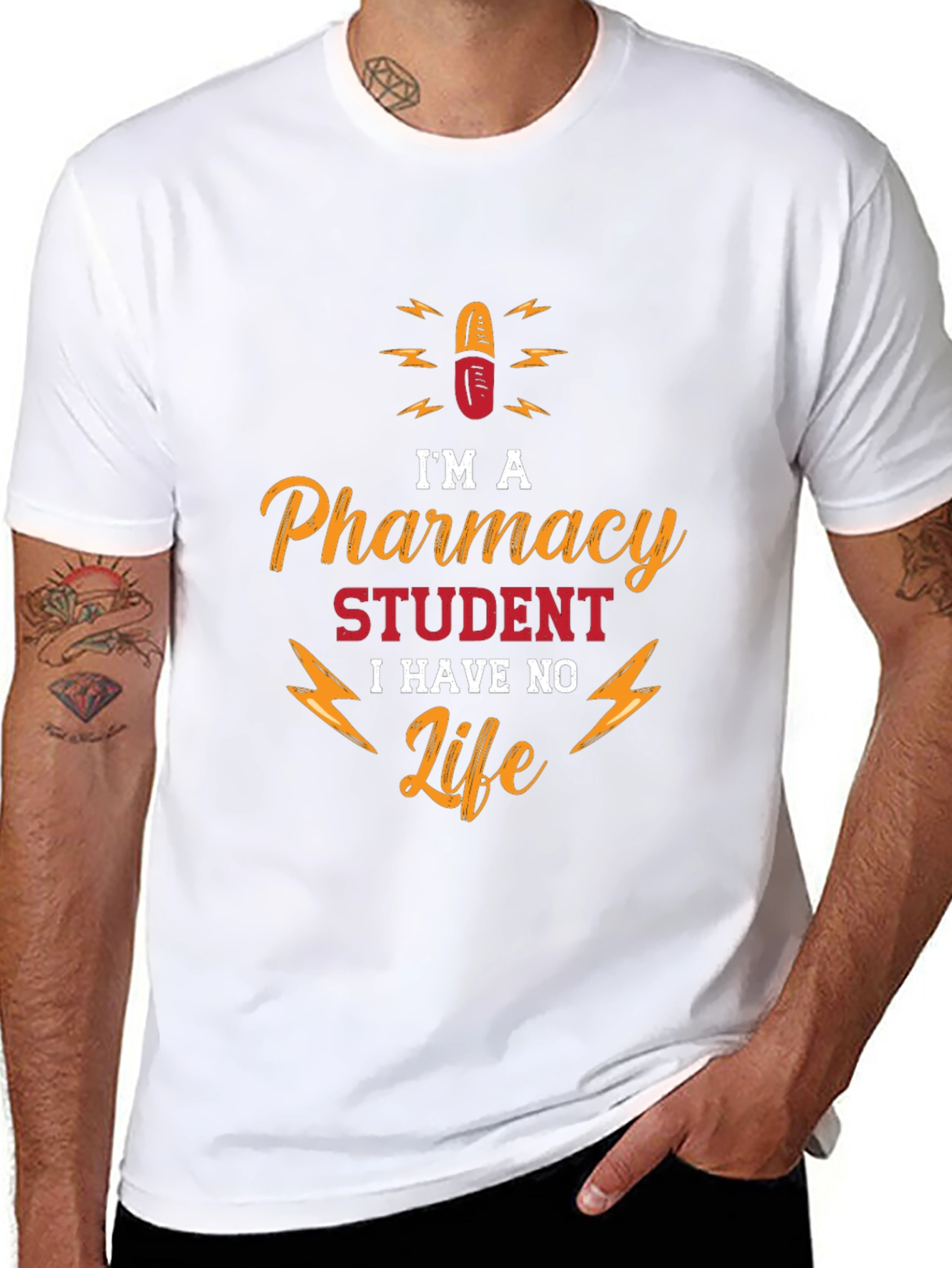 Pharmacy Student No Life T-Shirt - Funny College Apparel