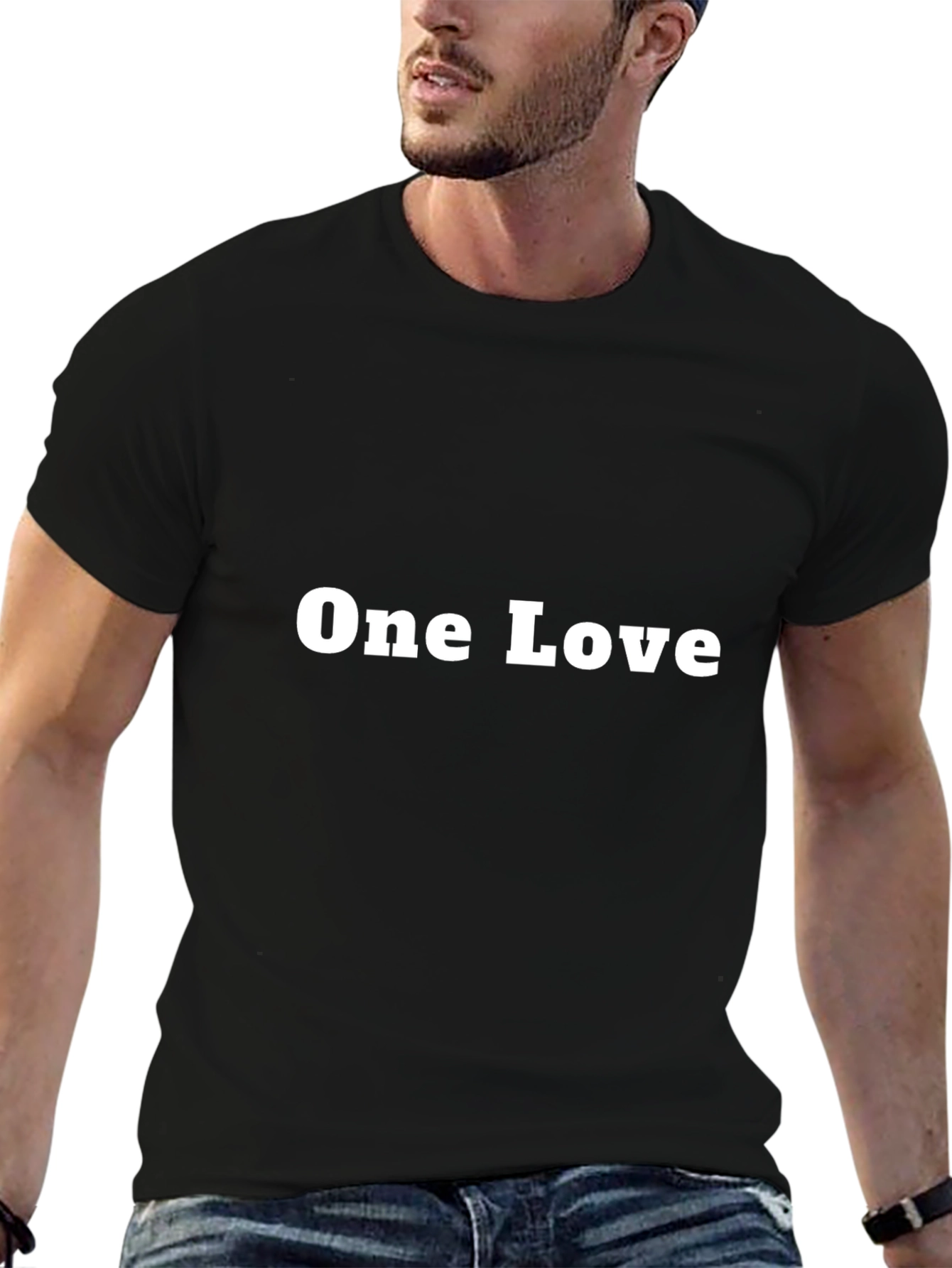 One Love Graphic Tee - Black Casual T-Shirt