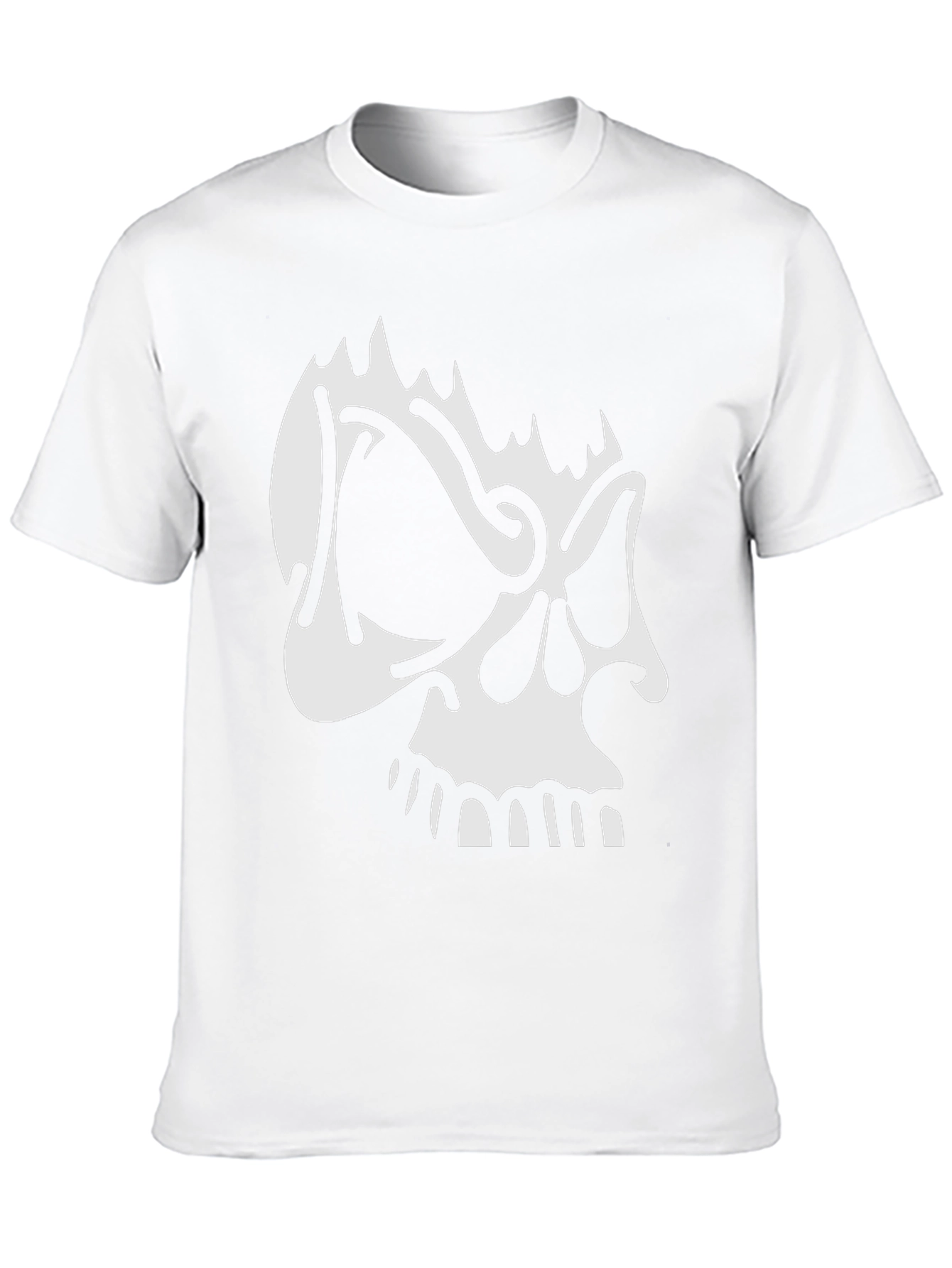 Skull Graphic Print Crew Neck T-Shirt