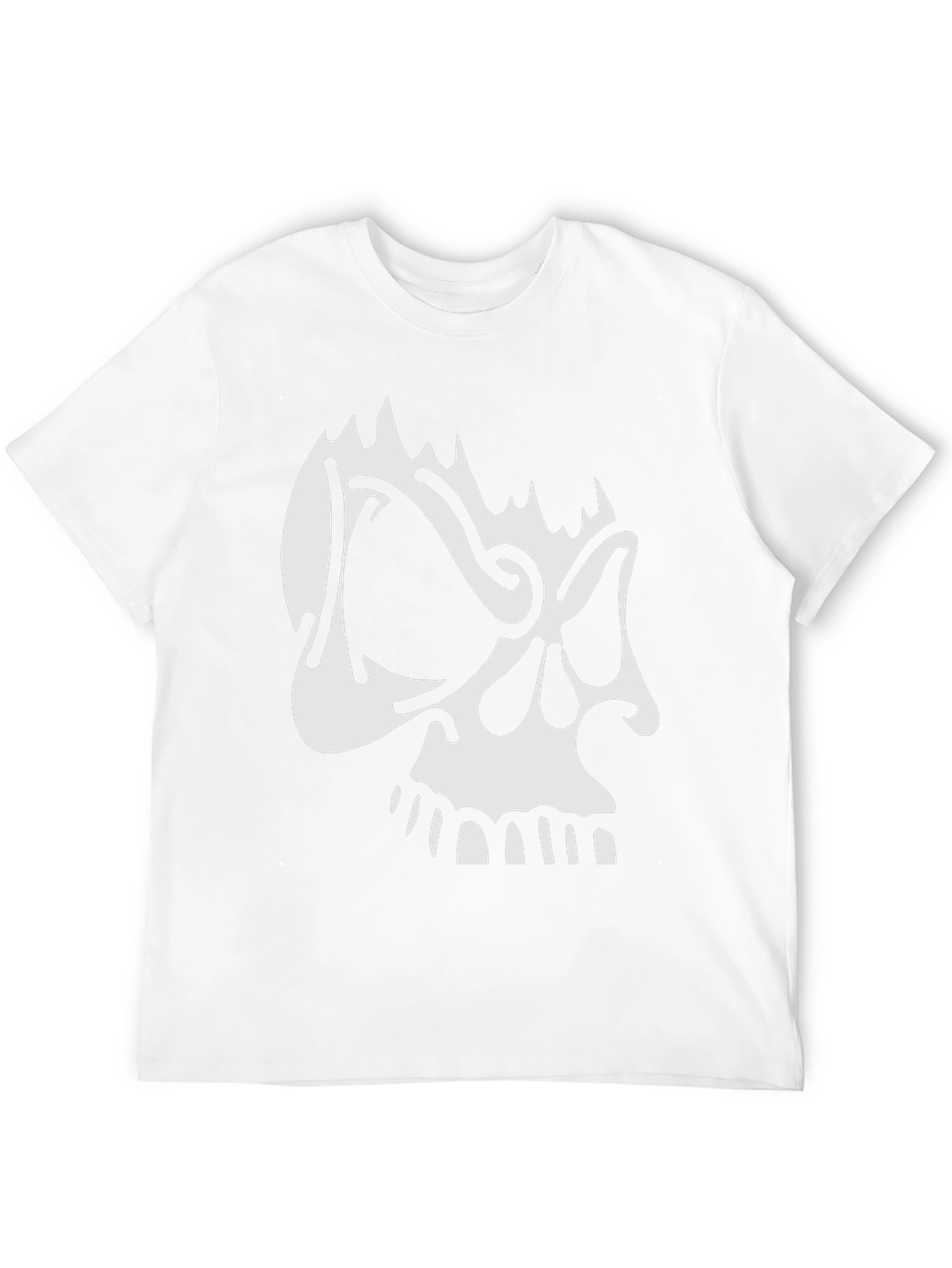 Skull Graphic Print Crew Neck T-Shirt