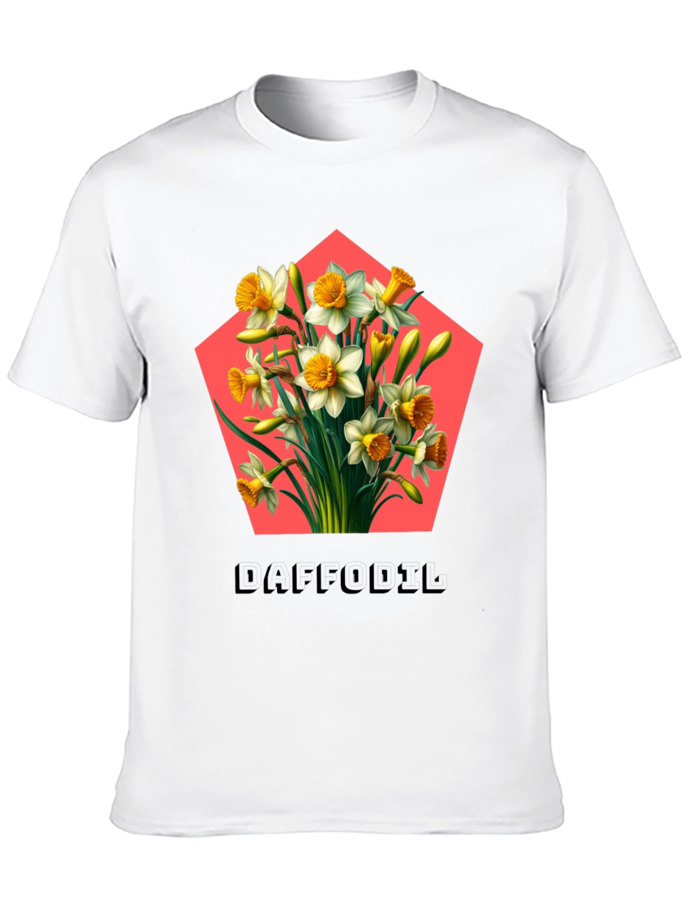 Daffodil Flower Graphic Tee - Botanical Style