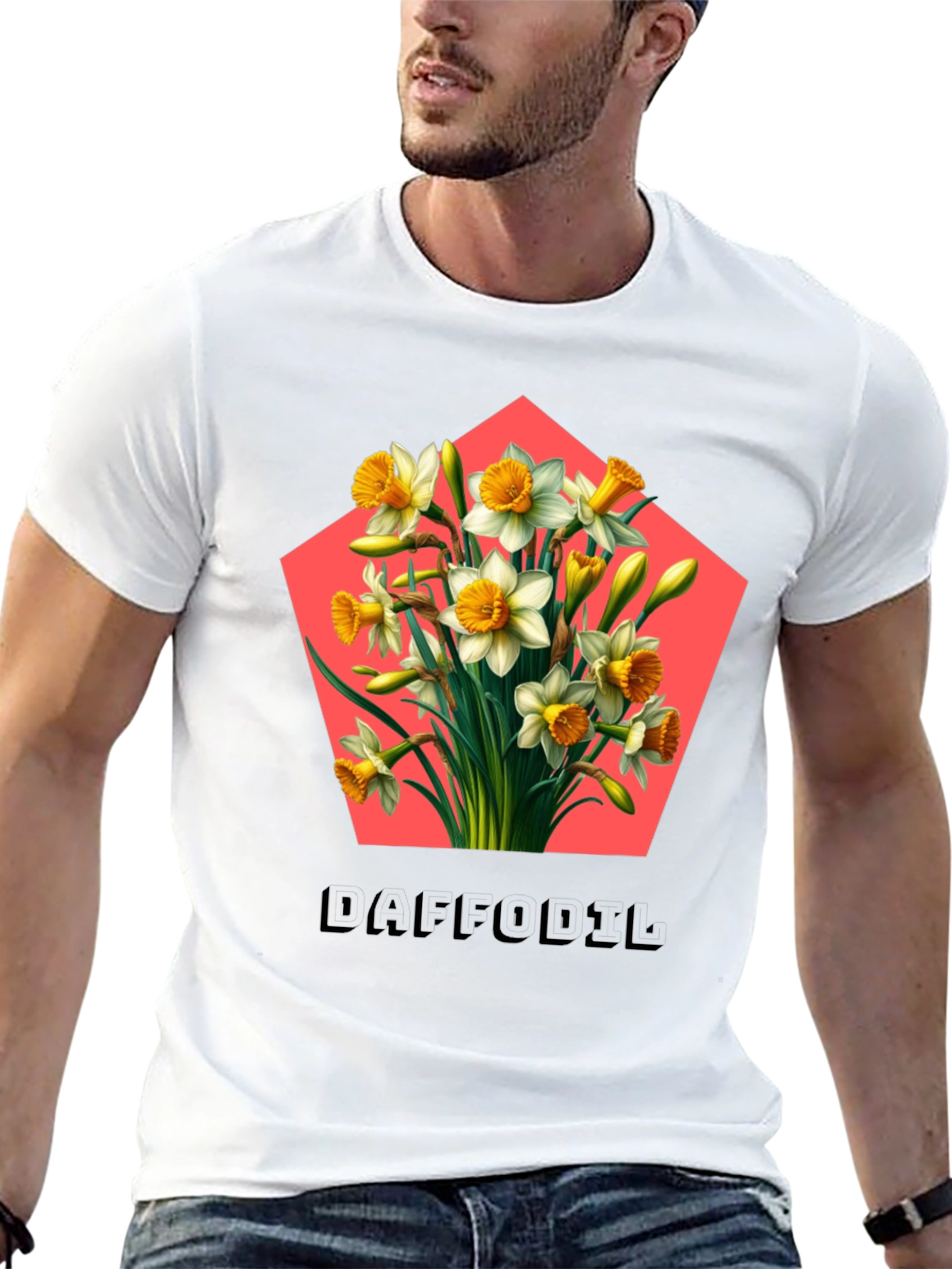 Daffodil Flower Graphic Tee - Botanical Style
