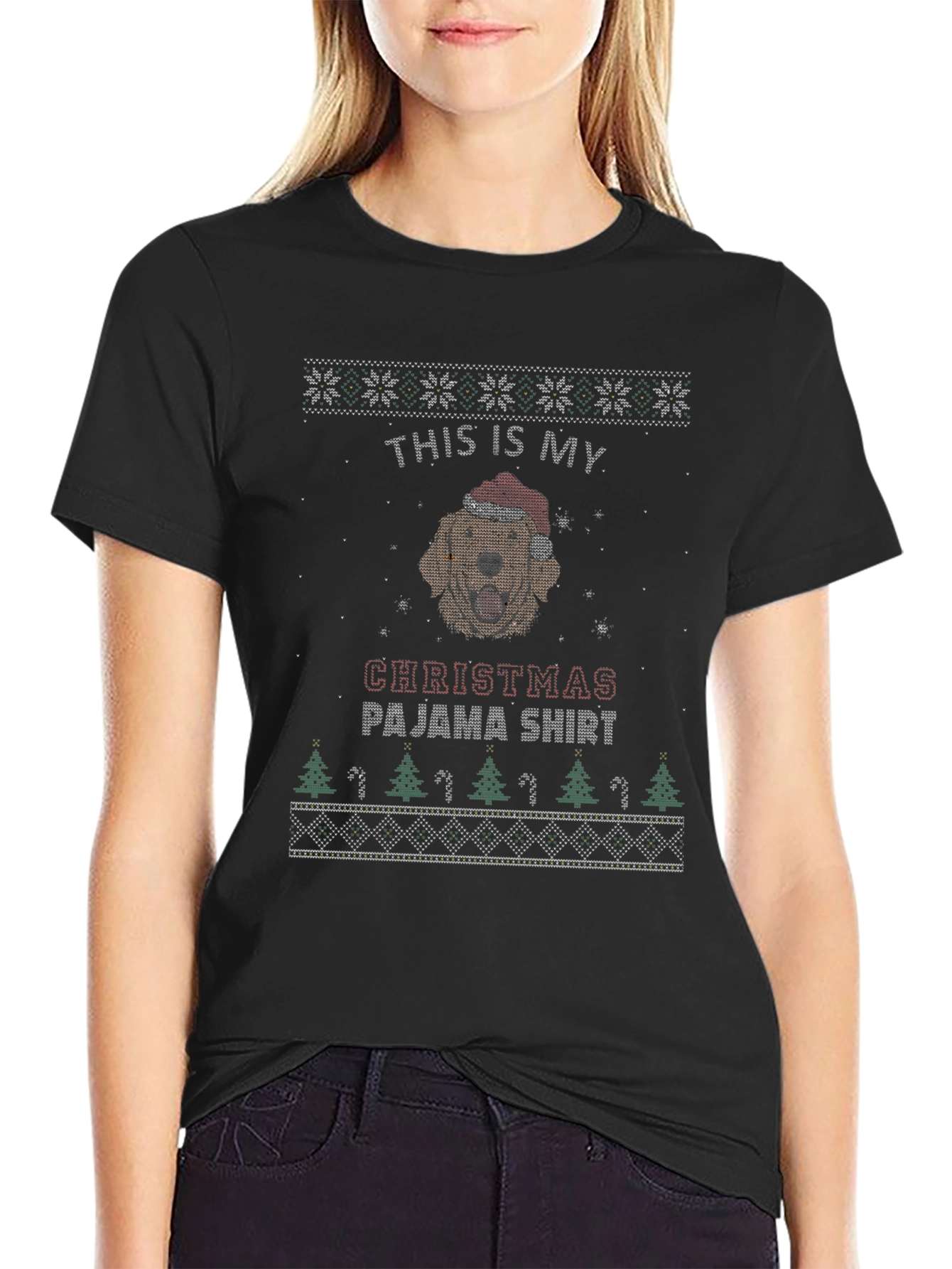 Funny Christmas Dog Pajama Shirt