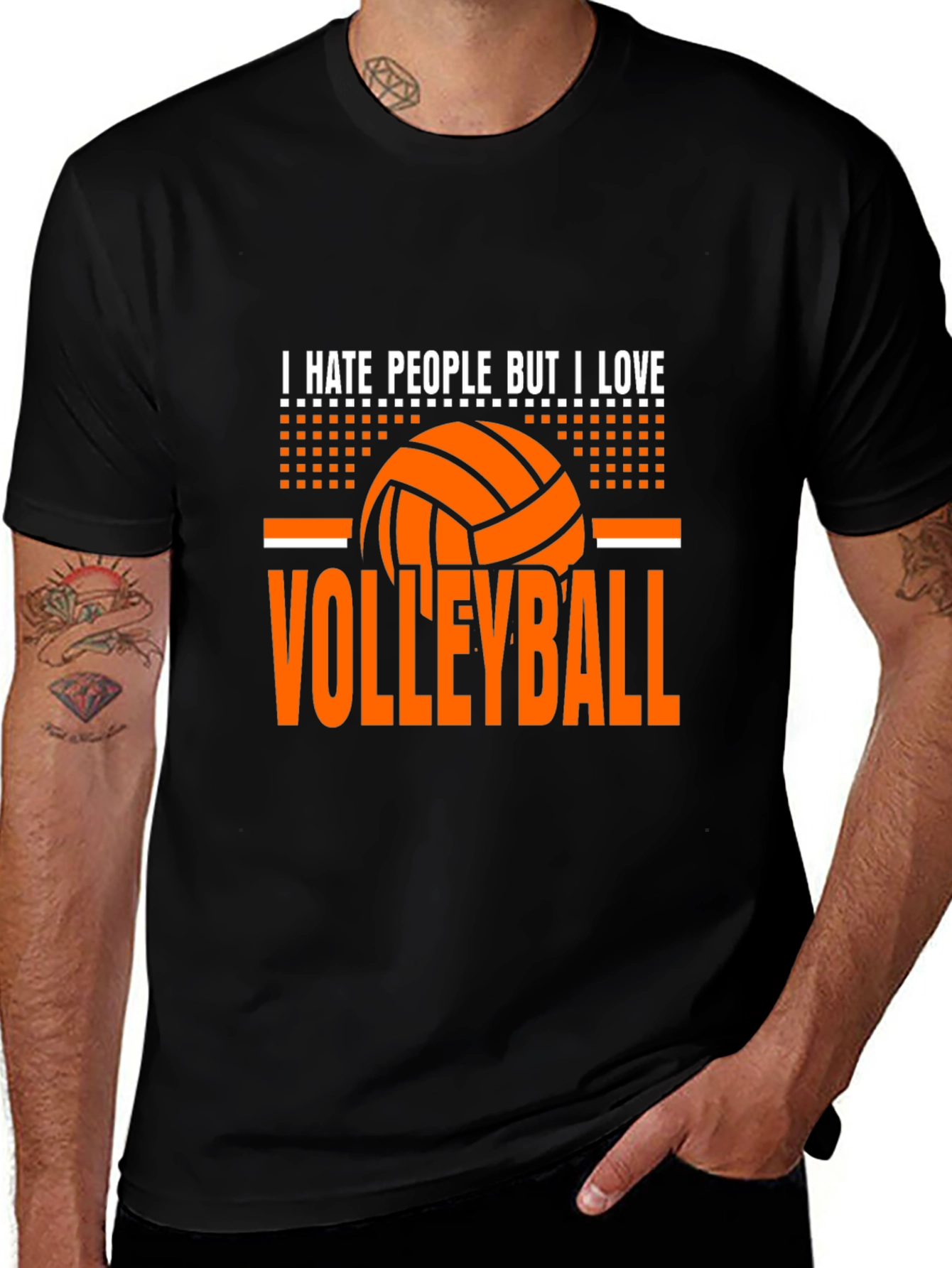 I Hate People But Love Volleyball Graphic Tee