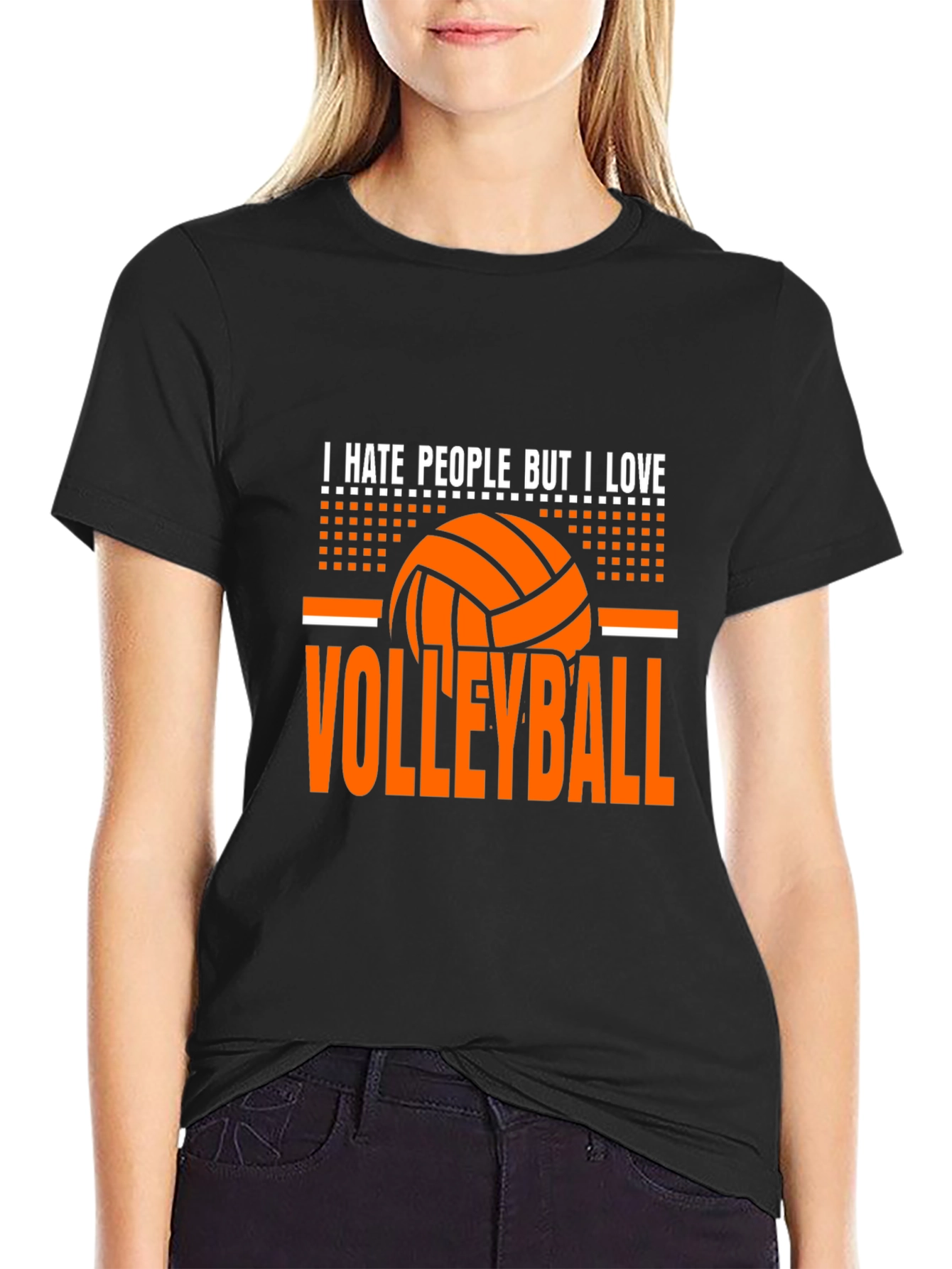 I Hate People But Love Volleyball Graphic Tee