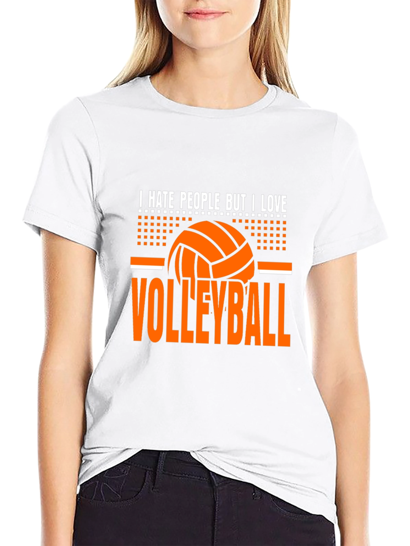 I Hate People But Love Volleyball Graphic Tee