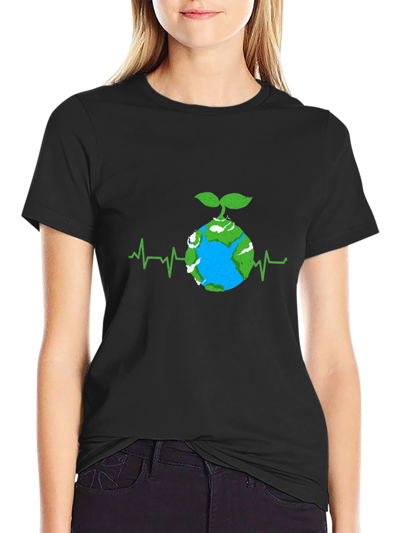 Earth Day Heartbeat T-Shirt - Save the Planet Tee