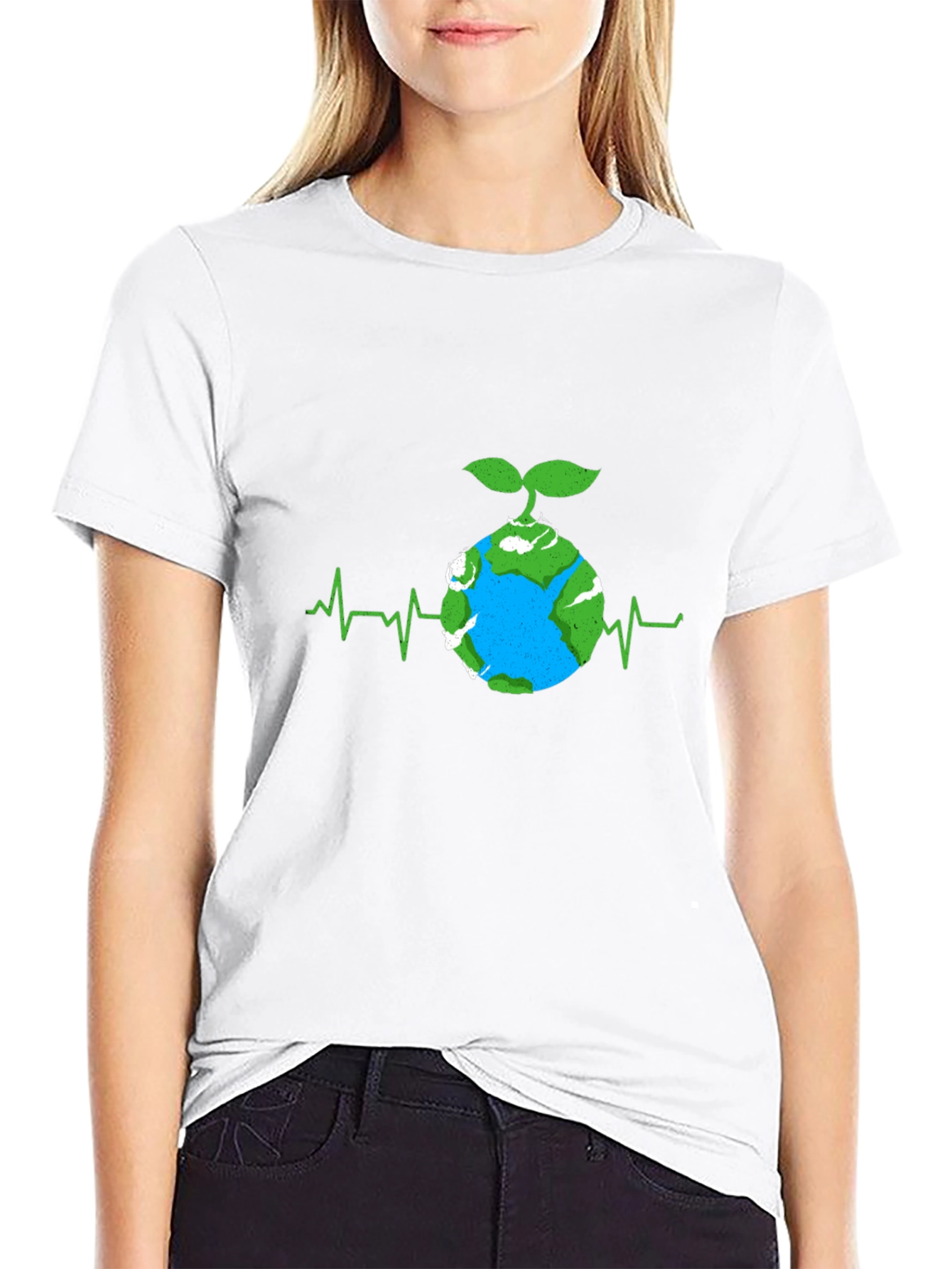 Earth Day Heartbeat T-Shirt - Save the Planet Tee
