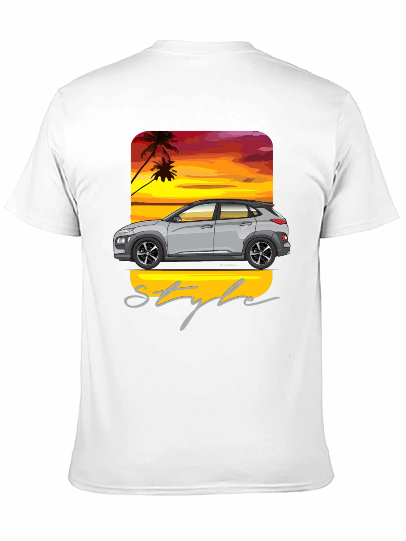 Tropical Car Style Graphic T-Shirt
