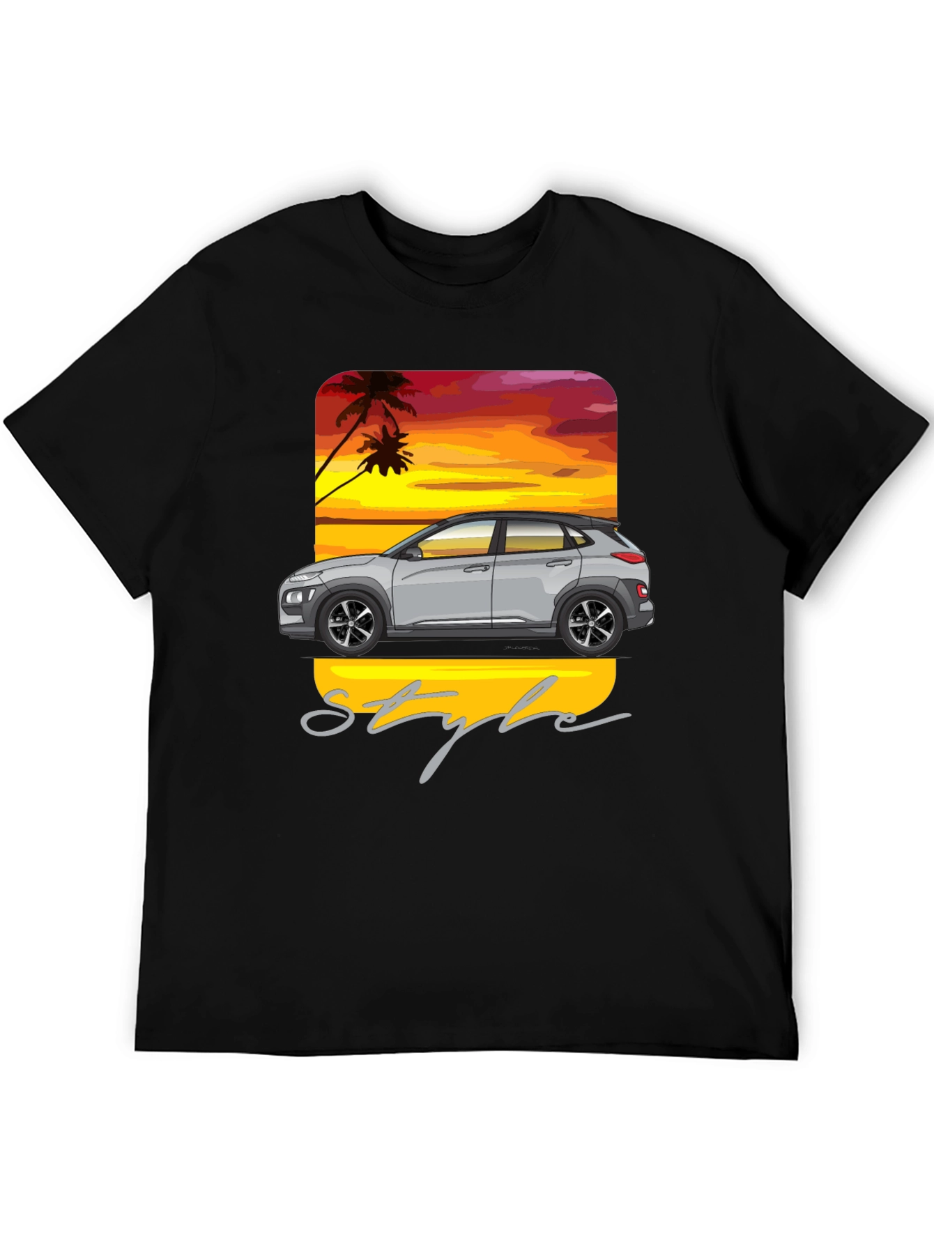 Tropical Car Style Graphic T-Shirt