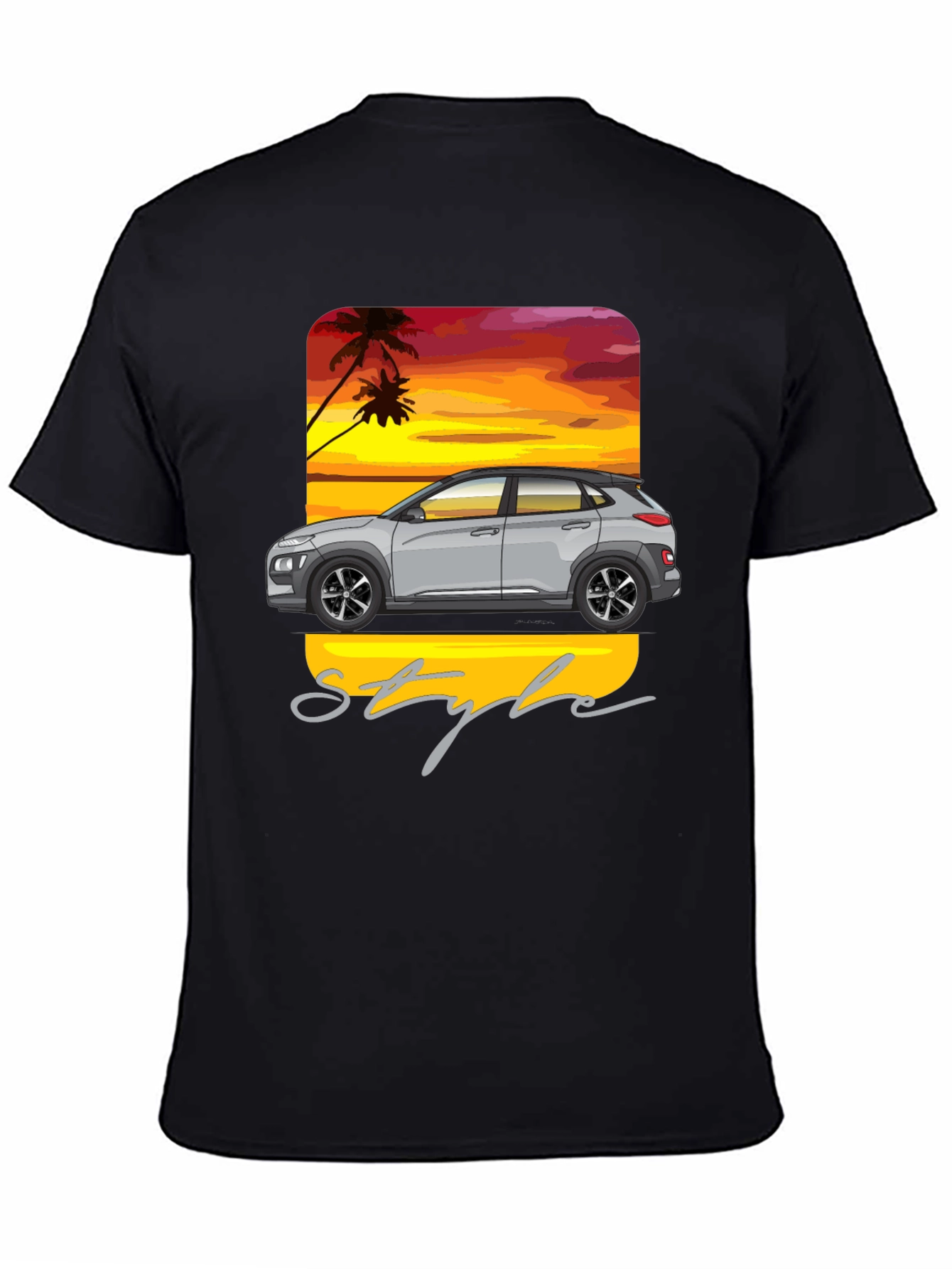 Tropical Car Style Graphic T-Shirt