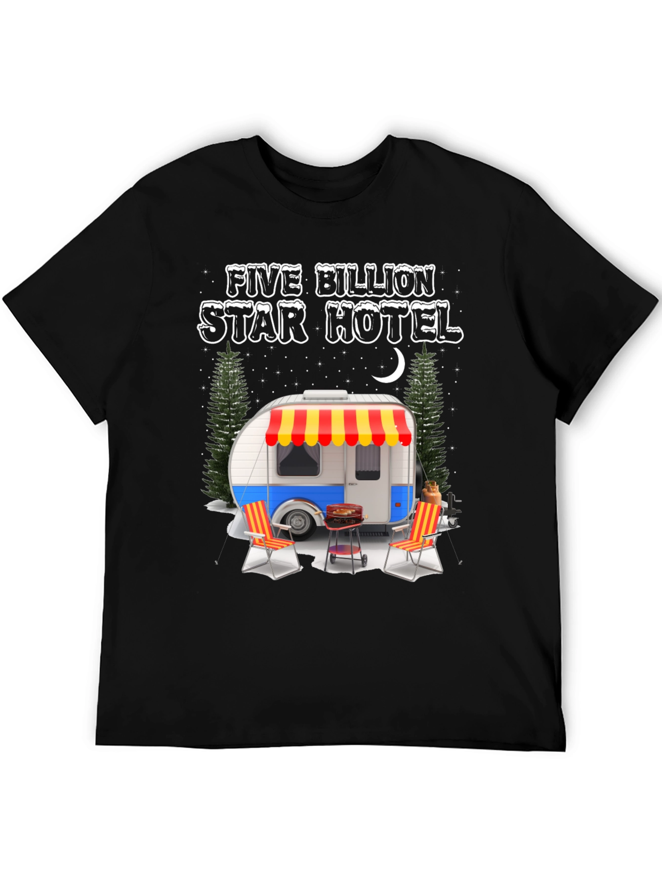 Five Billion Star Hotel Camping Graphic Tee