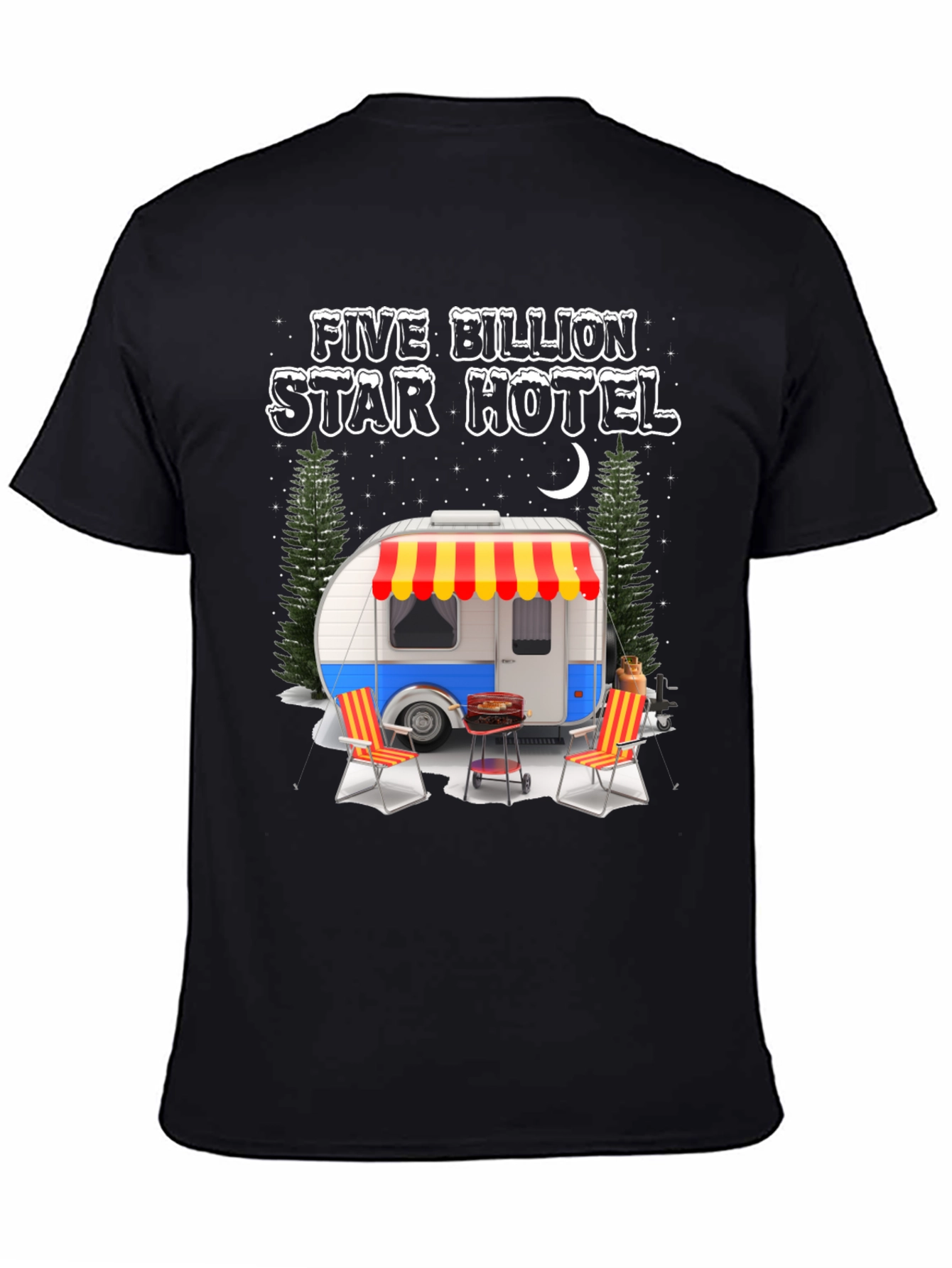 Five Billion Star Hotel Camping Graphic Tee