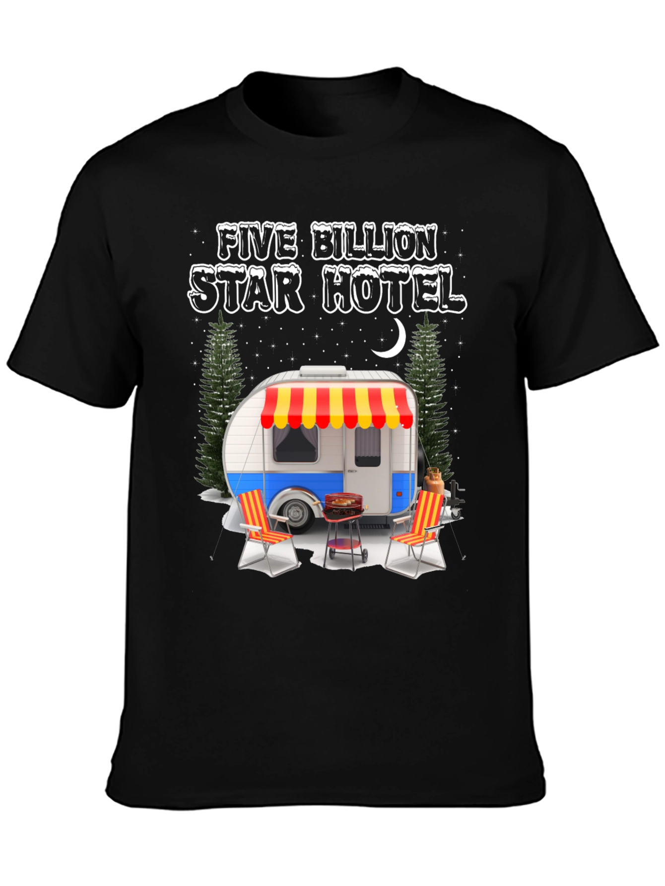 Five Billion Star Hotel Camping Graphic Tee