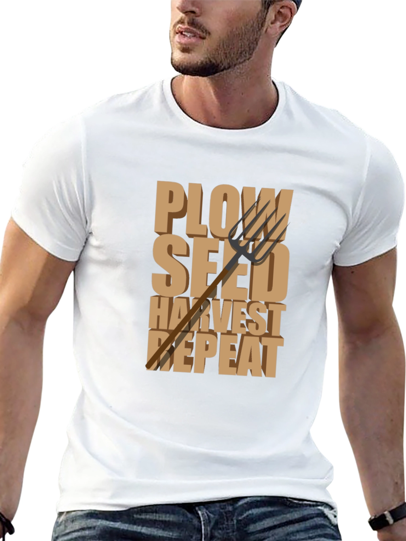 Farmers Life T-Shirt - Plow Seed Harvest Repeat