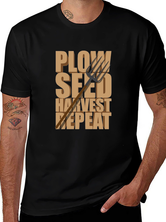 Farmers Life T-Shirt - Plow Seed Harvest Repeat