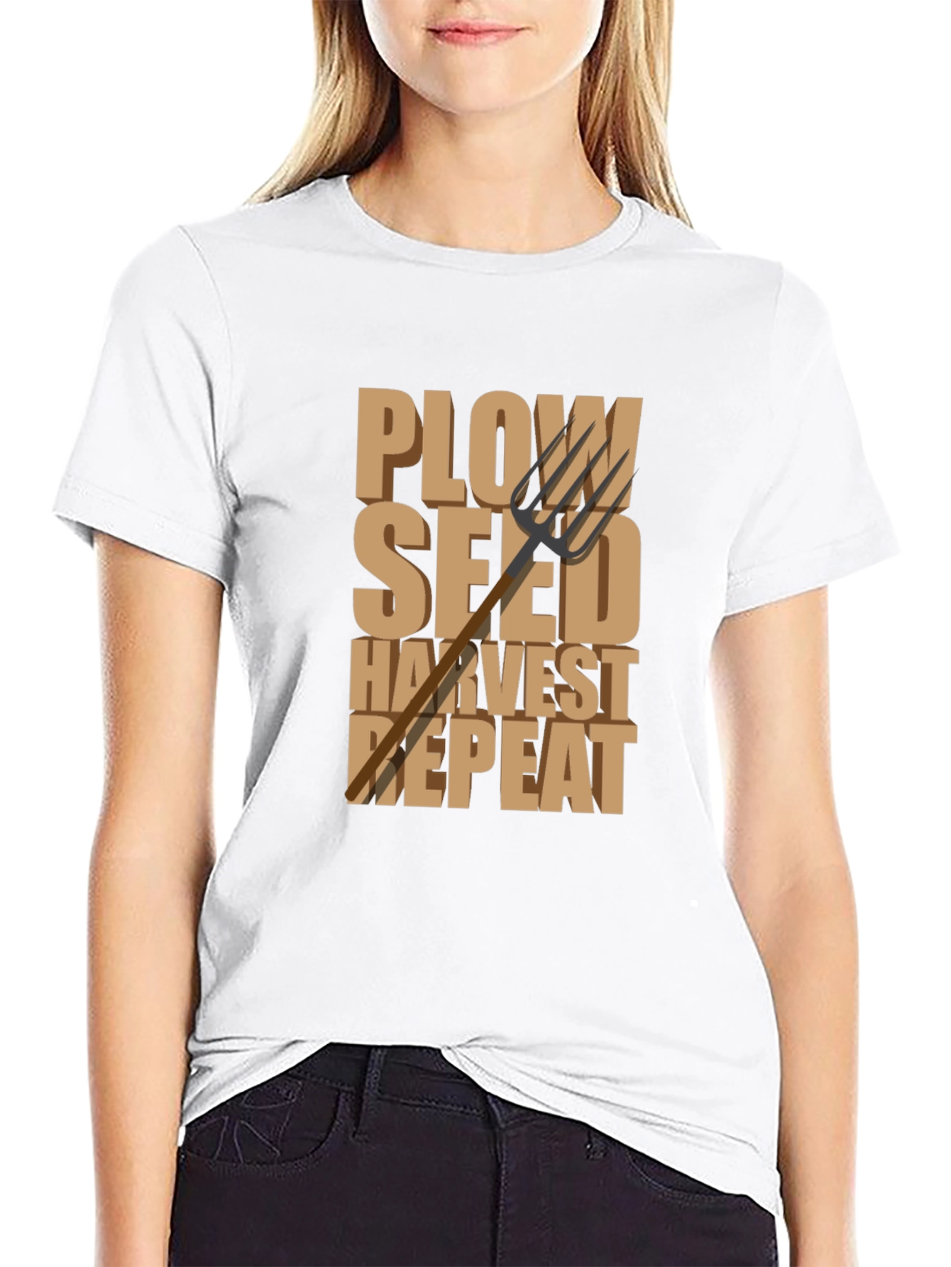 Farmers Life T-Shirt - Plow Seed Harvest Repeat