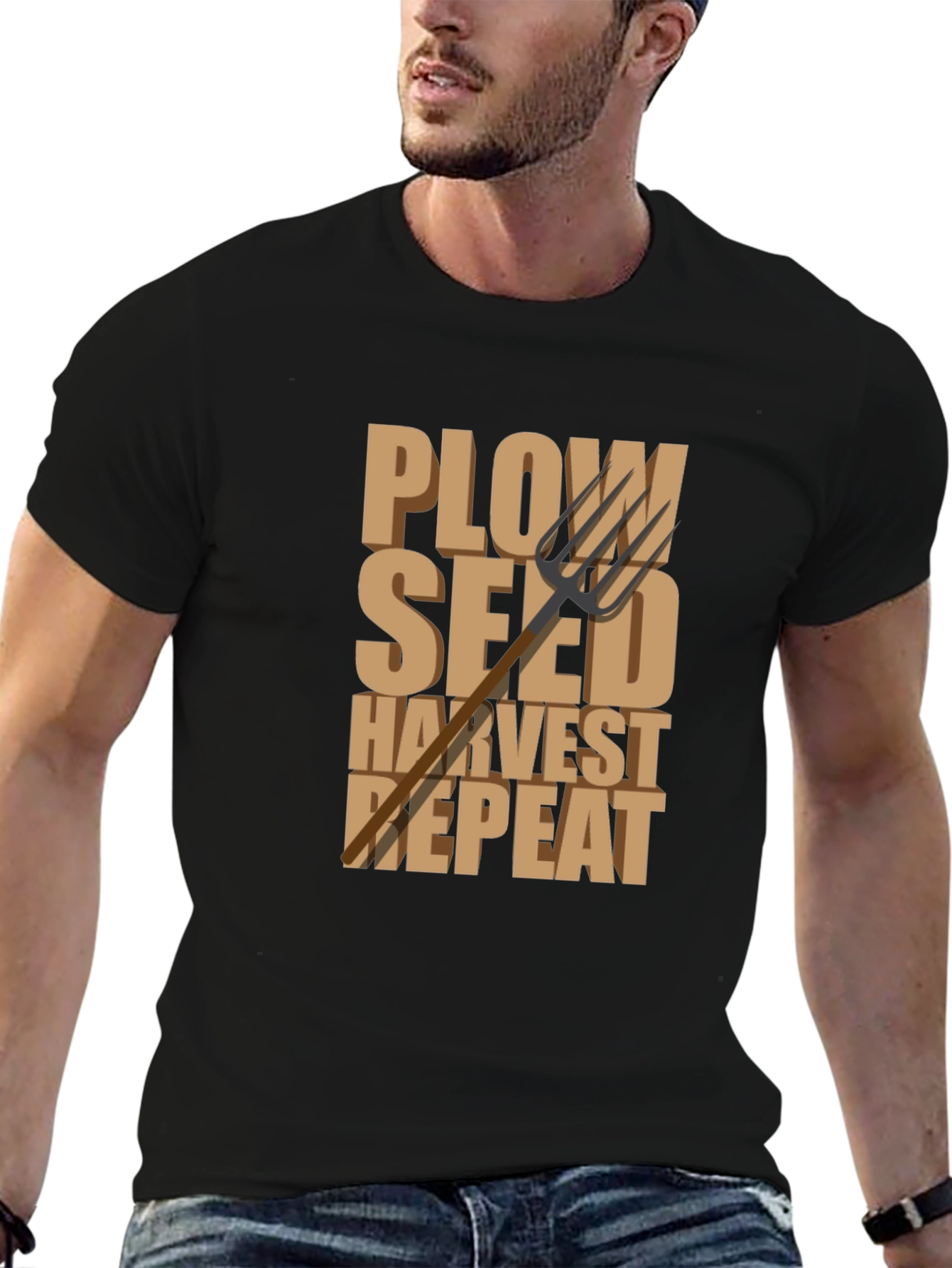 Farmers Life T-Shirt - Plow Seed Harvest Repeat