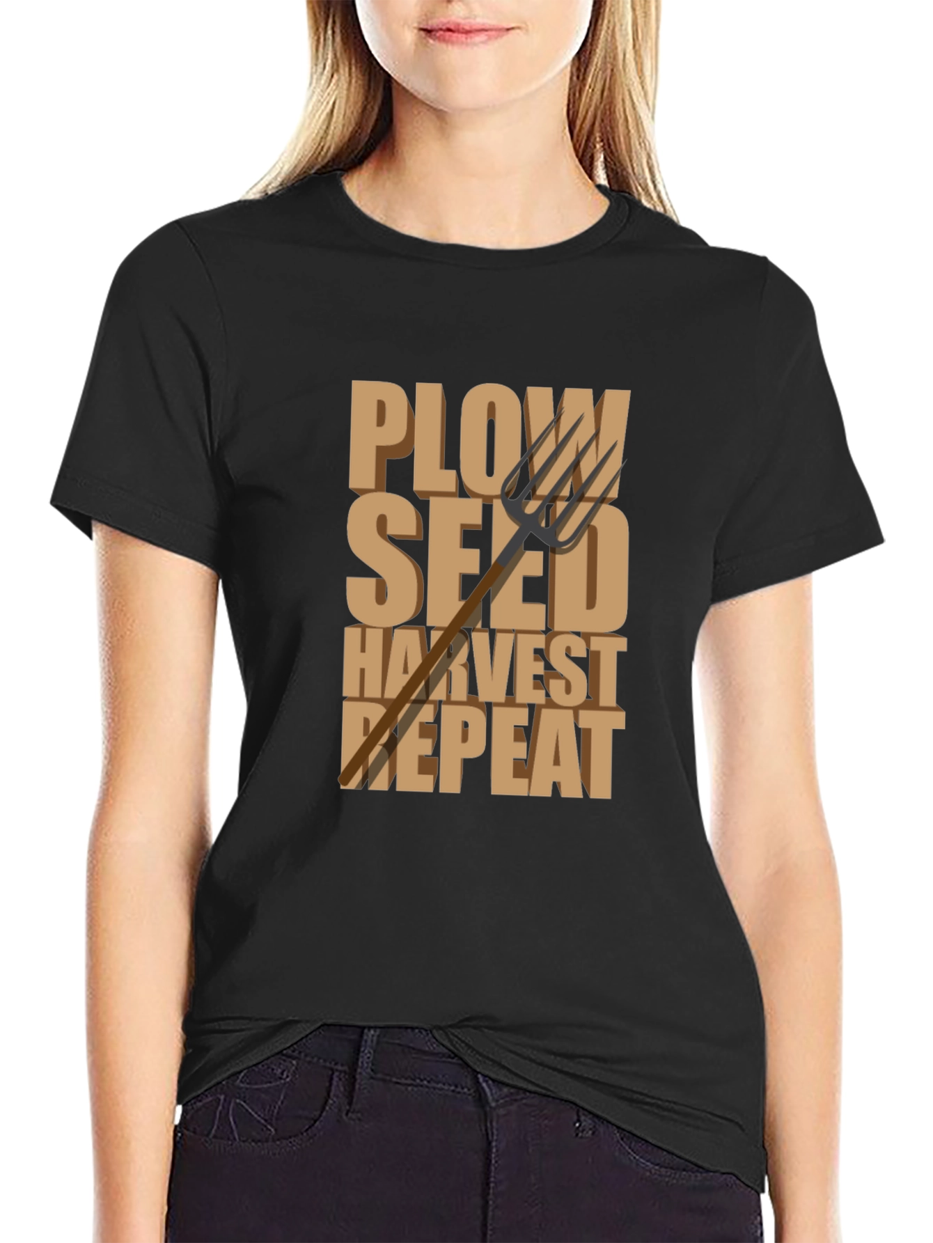 Farmers Life T-Shirt - Plow Seed Harvest Repeat