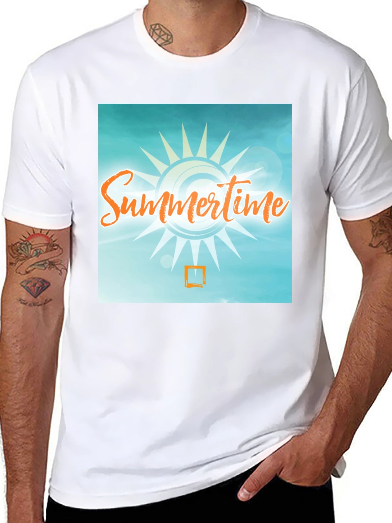 Summertime Graphic T-Shirt - Black Casual Tee
