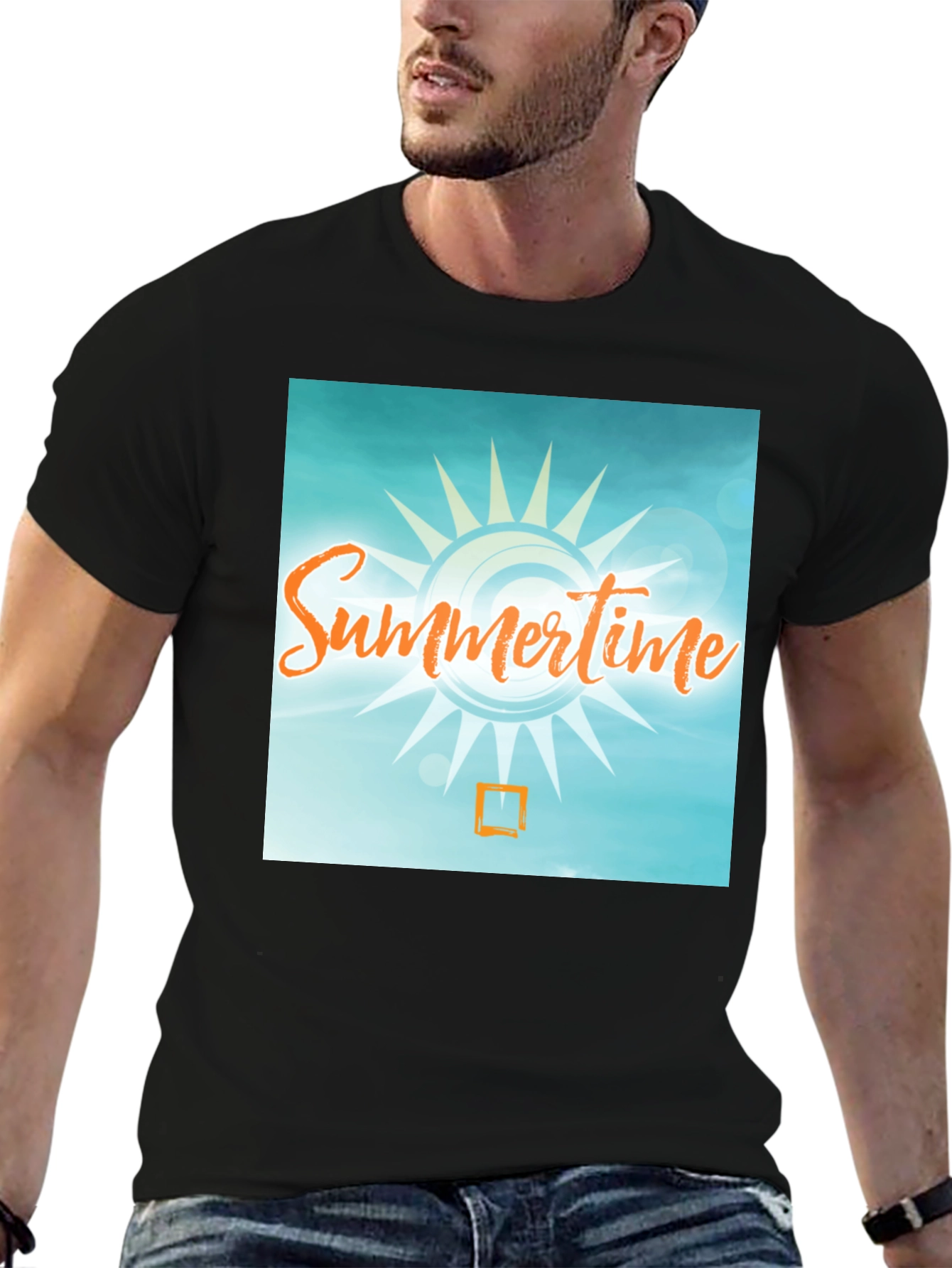 Summertime Graphic T-Shirt - Black Casual Tee