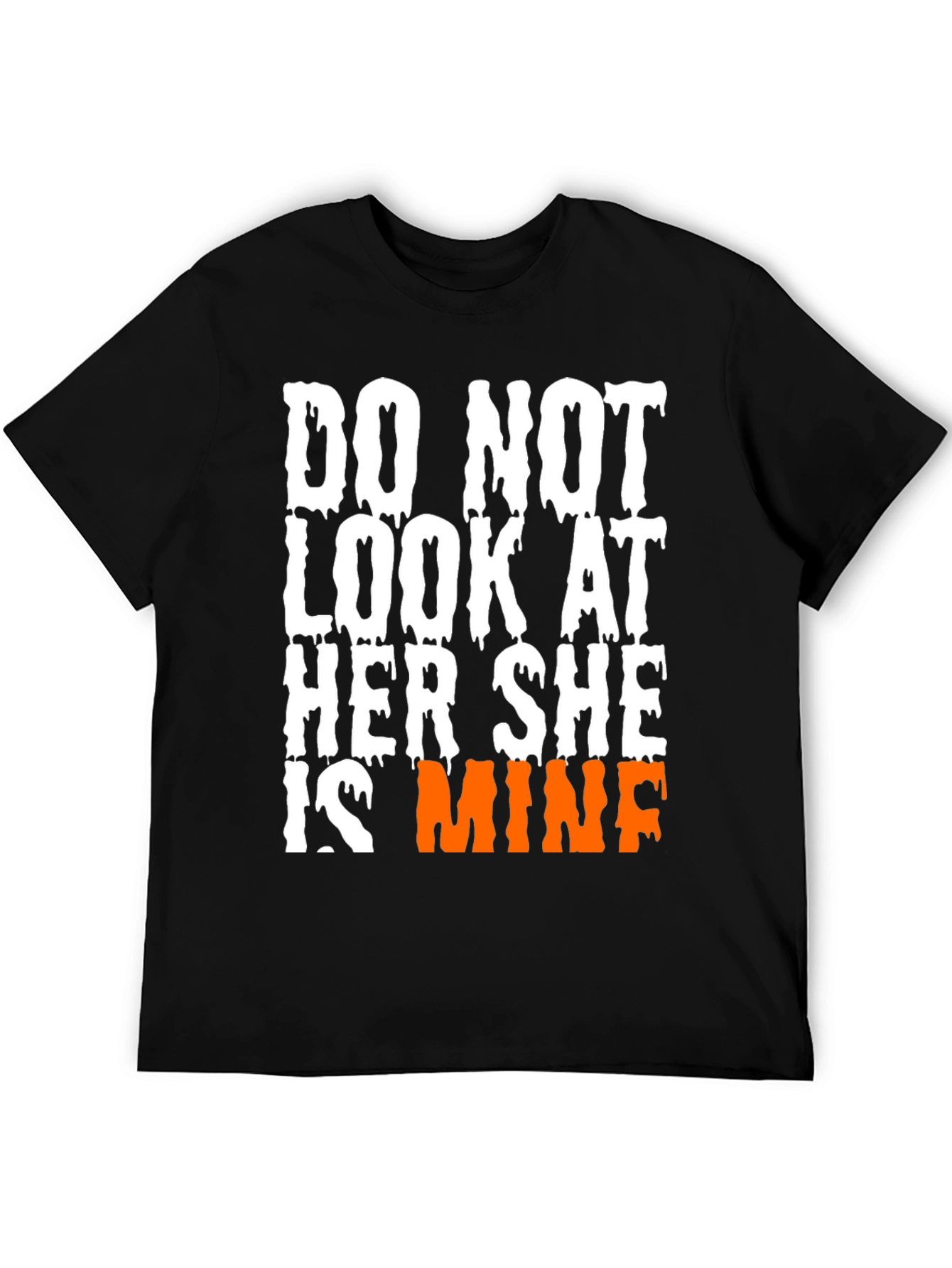Funny Shes Mine Graphic Tee - Black