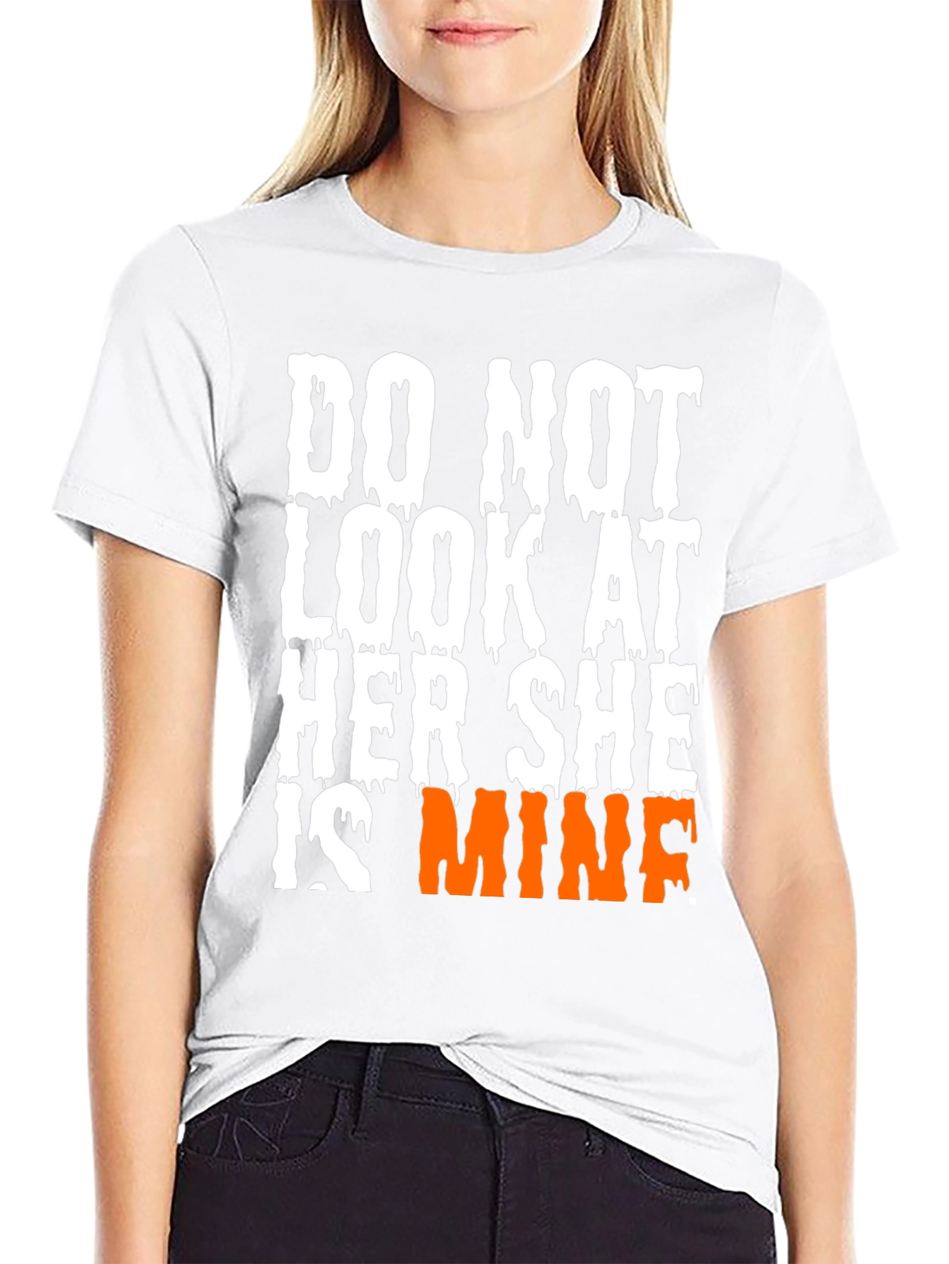 Funny Shes Mine Graphic Tee - Black
