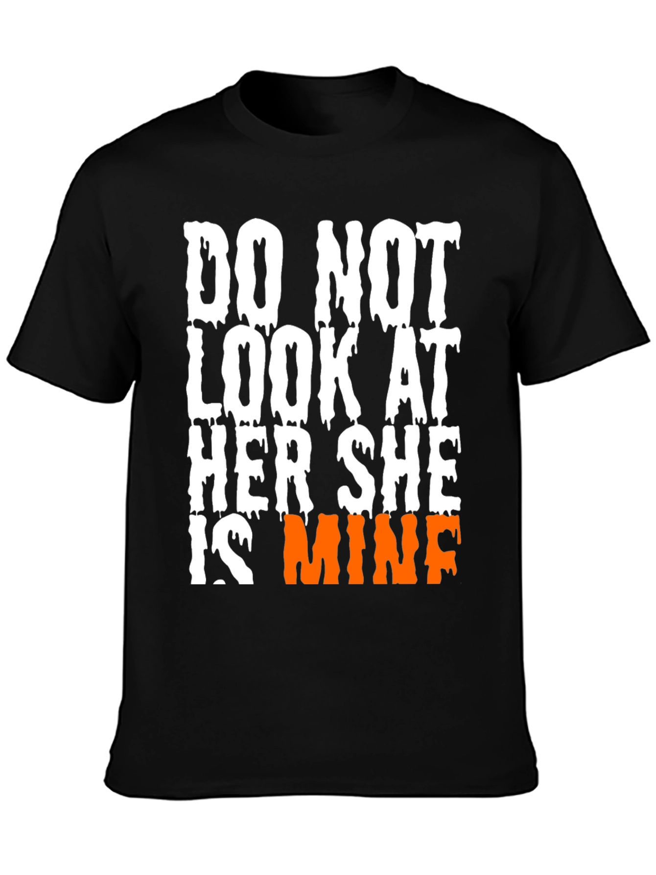 Funny Shes Mine Graphic Tee - Black