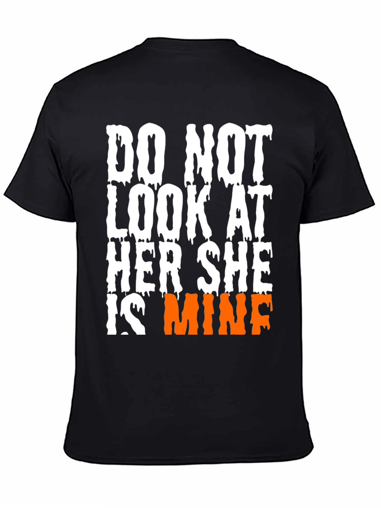 Funny Shes Mine Graphic Tee - Black