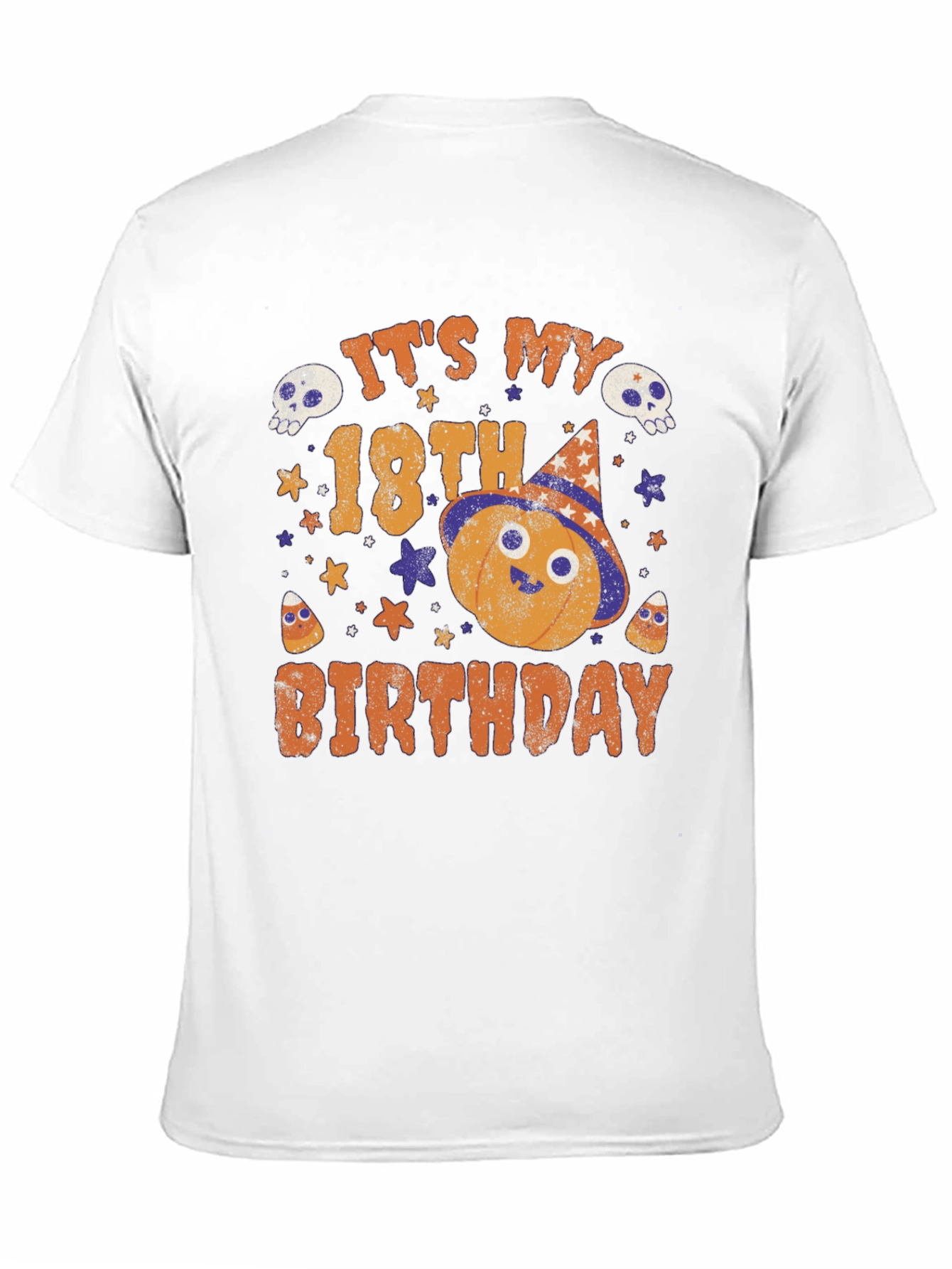 Halloween 18th Birthday T-Shirt - Pumpkin Design