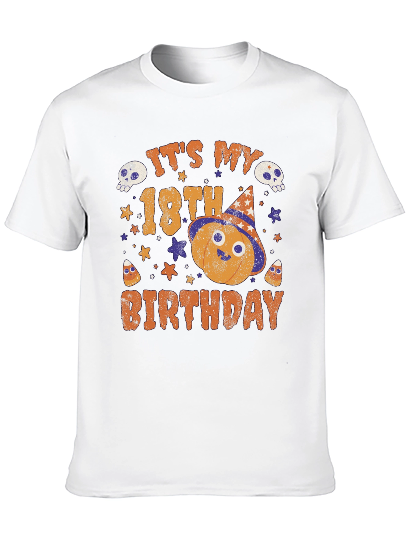 Halloween 18th Birthday T-Shirt - Pumpkin Design