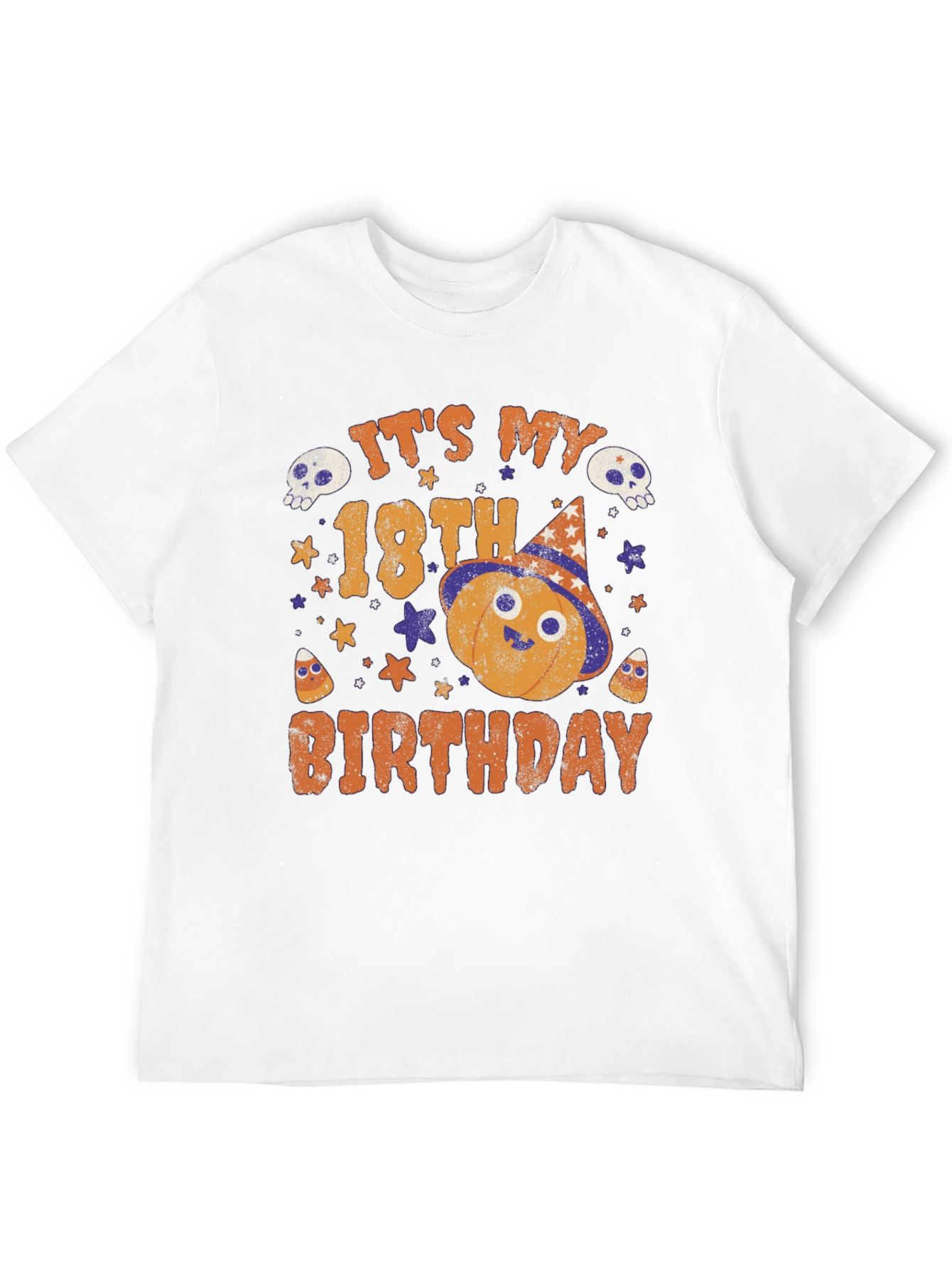 Halloween 18th Birthday T-Shirt - Pumpkin Design