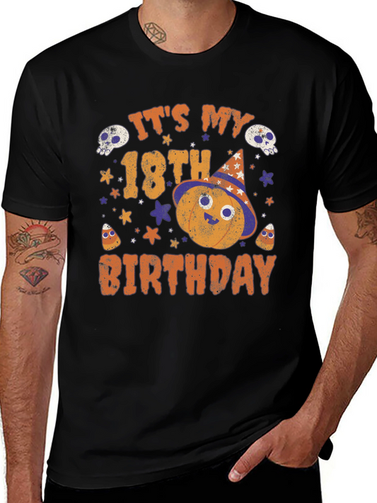 Halloween 18th Birthday T-Shirt - Pumpkin Design