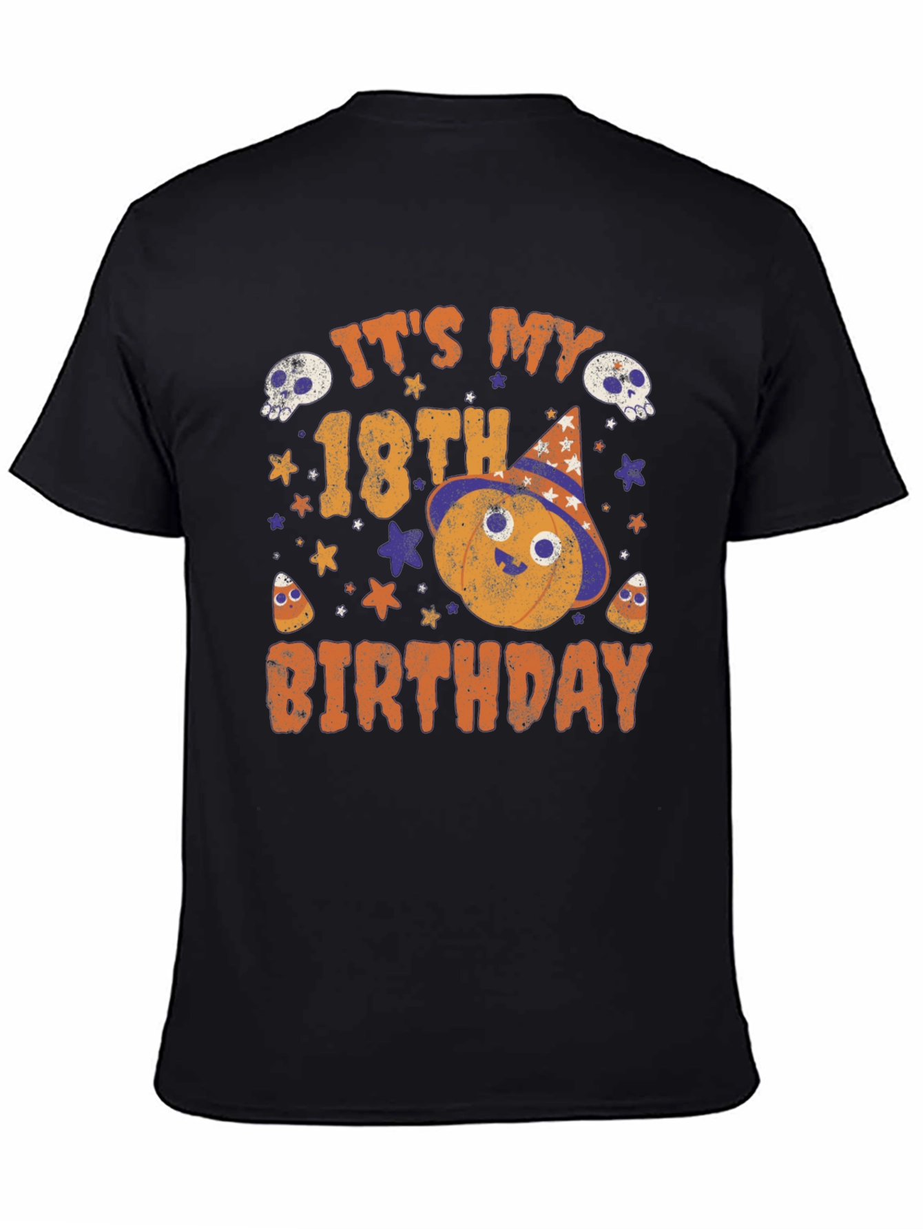 Halloween 18th Birthday T-Shirt - Pumpkin Design