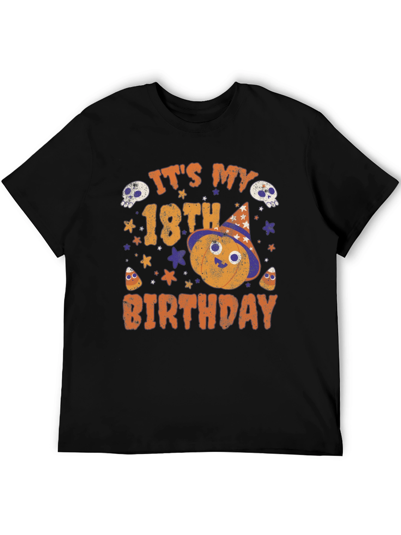 Halloween 18th Birthday T-Shirt - Pumpkin Design