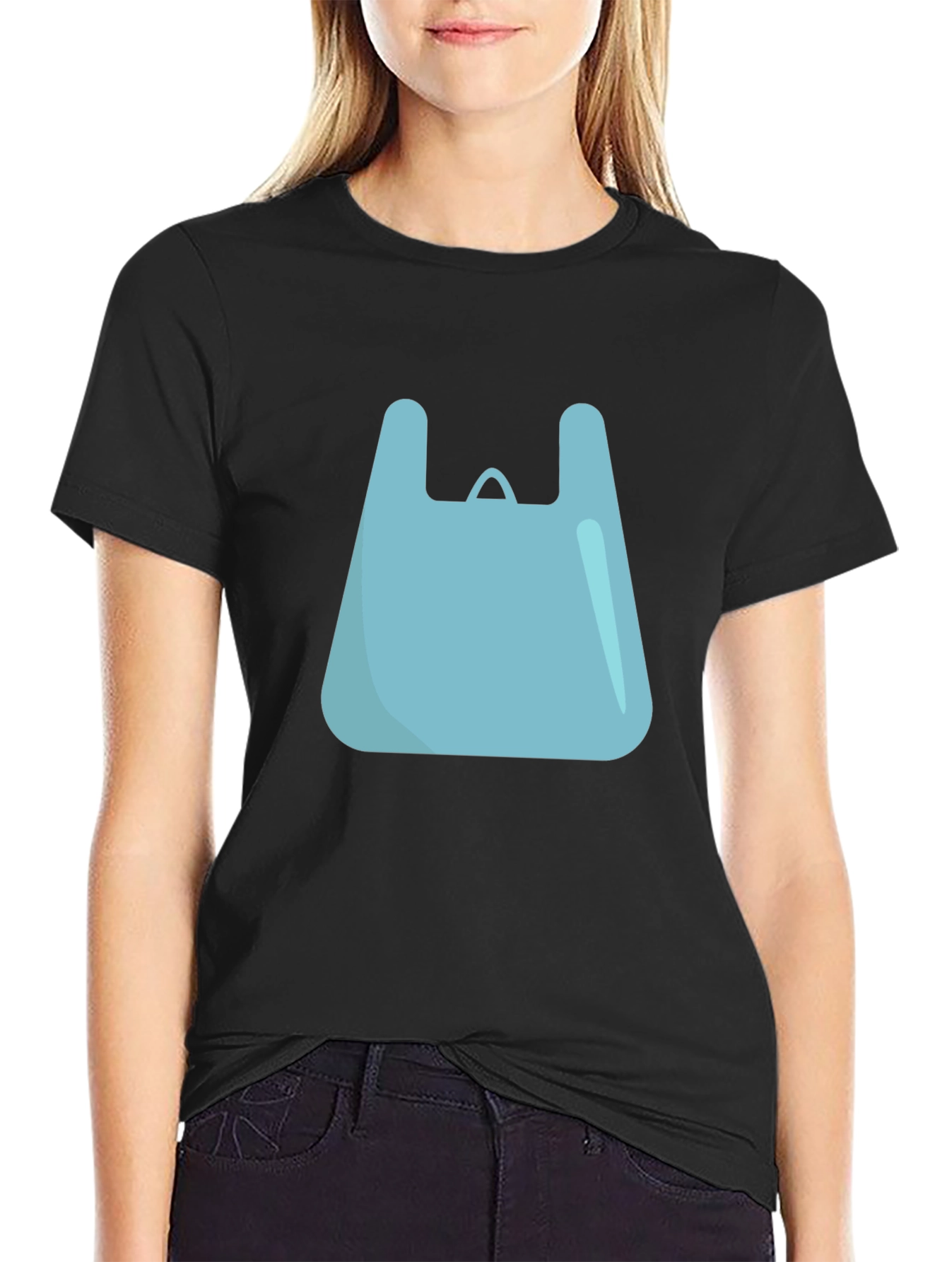 Cool Graphic Tee - Blue Shopping Bag