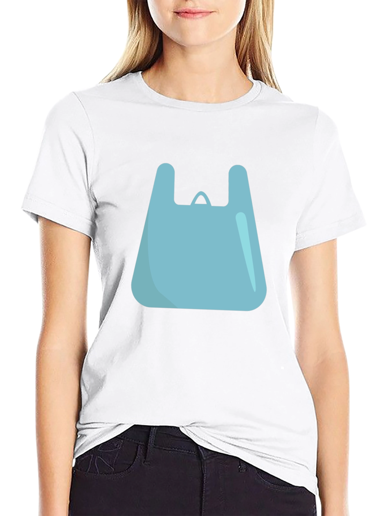 Cool Graphic Tee - Blue Shopping Bag