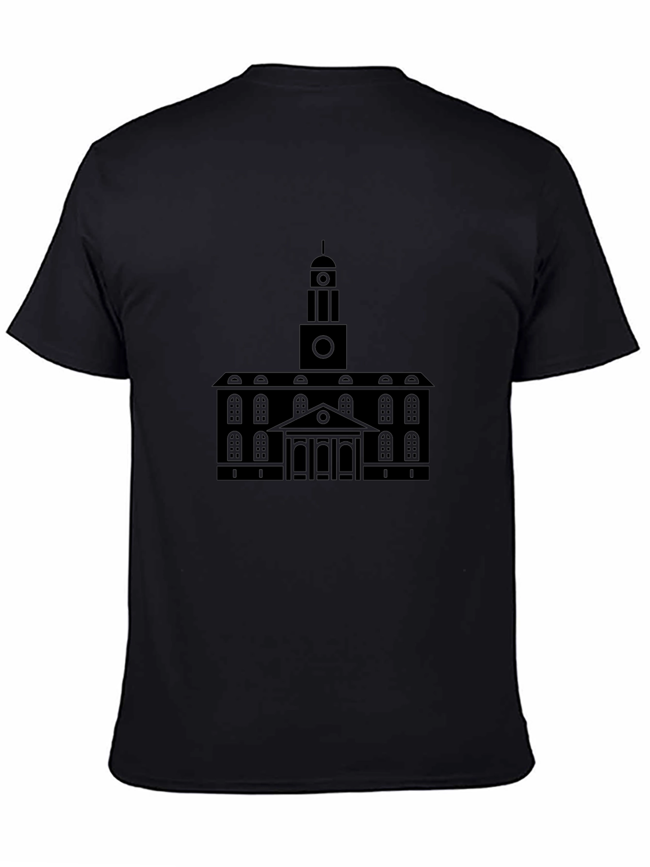 Mens Building Graphic Black T-Shirt