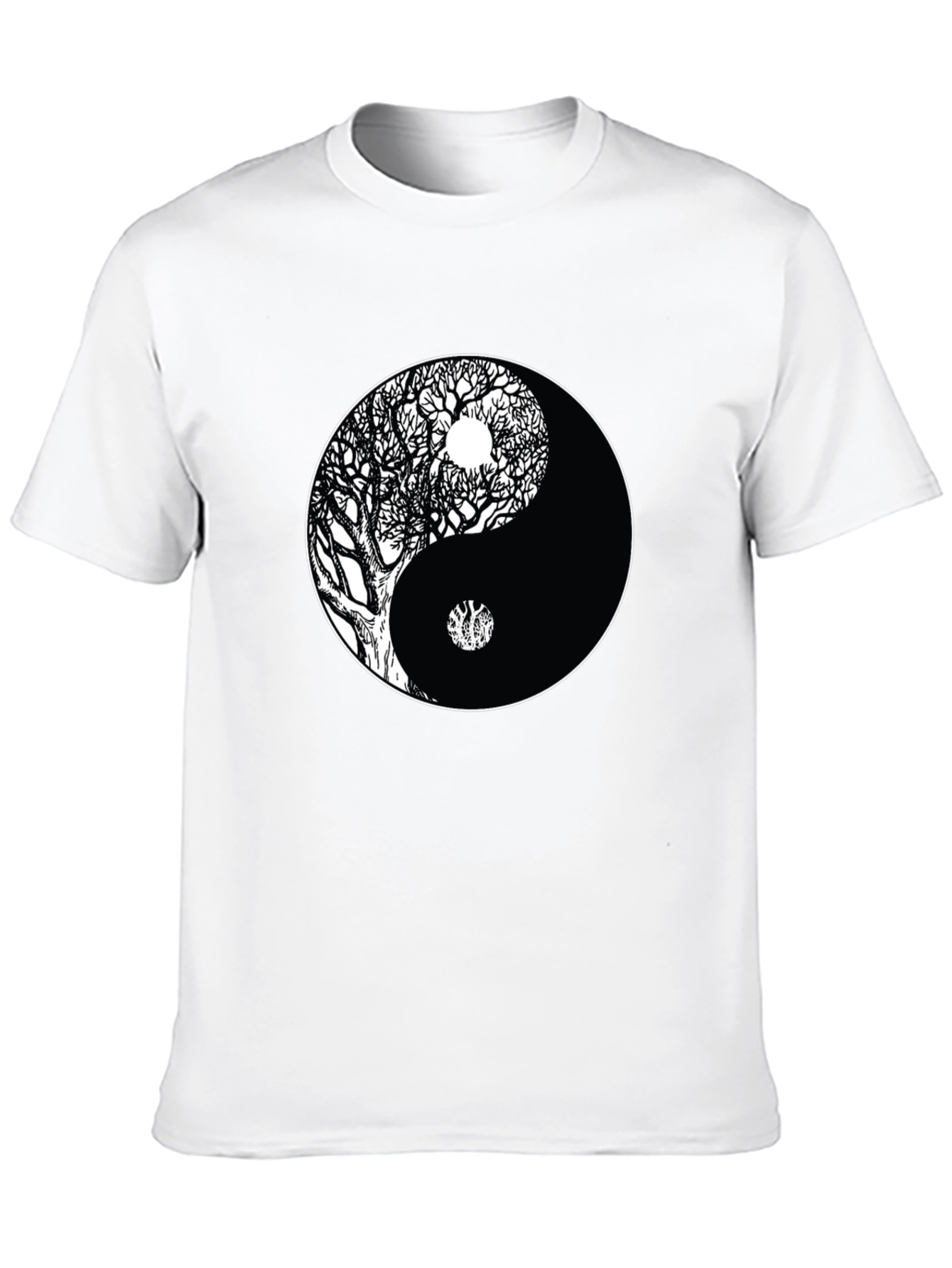 Yin Yang Tree Black T-Shirt