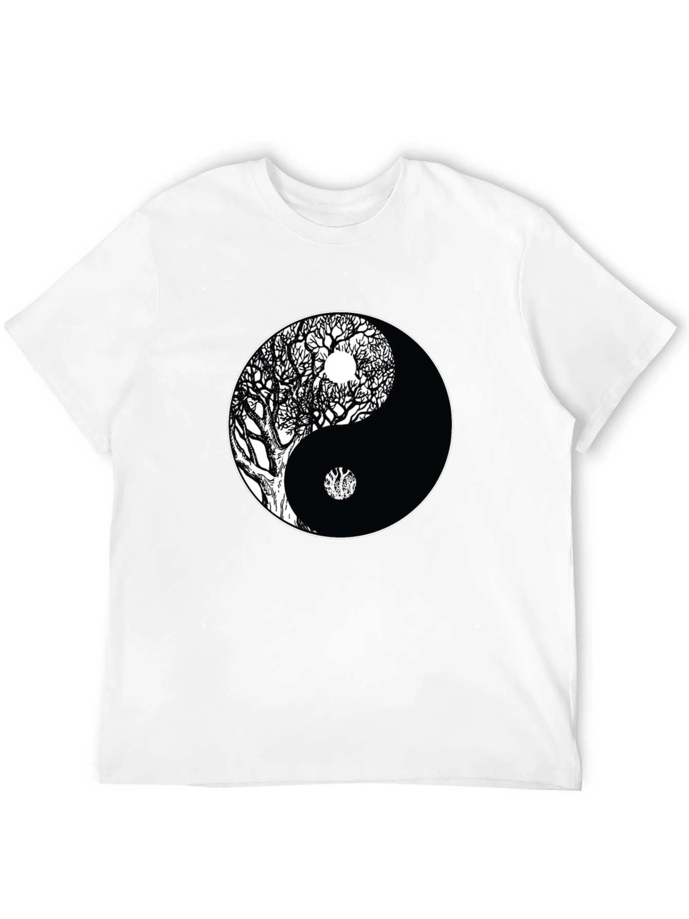 Yin Yang Tree Black T-Shirt