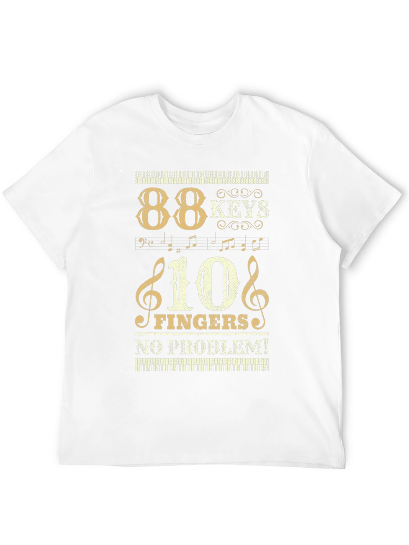 88 Keys 10 Fingers Piano T-Shirt Musician Tee
