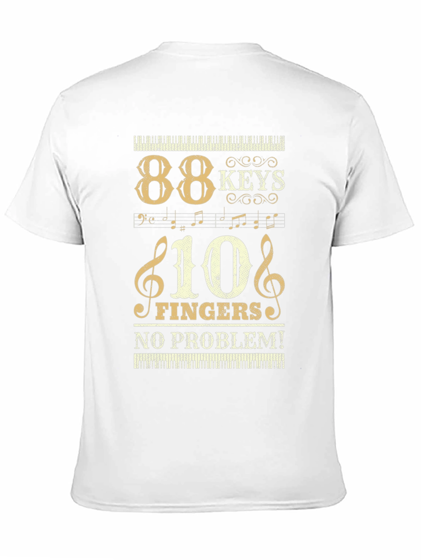88 Keys 10 Fingers Piano T-Shirt Musician Tee